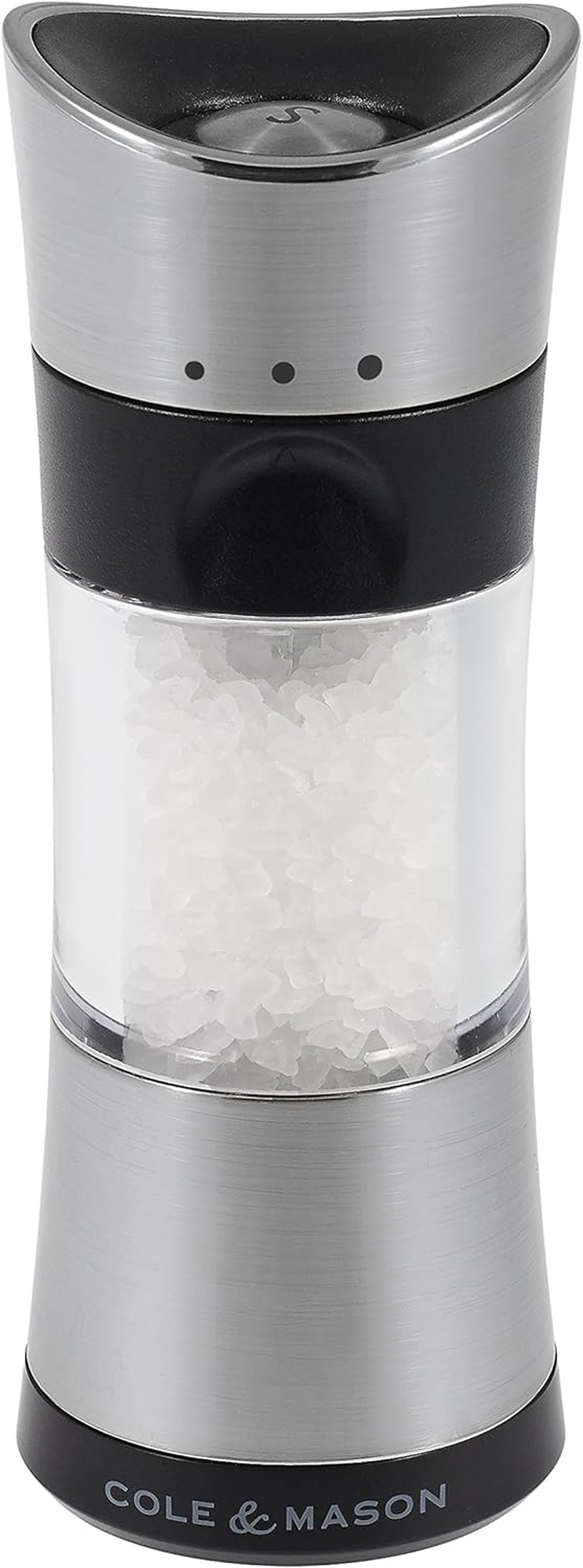 Cole & Mason Horsham Chrome Salt Mill, Adjustable Ceramic Precision+ Inverta Grind Mechanism, Chrome/Acrylic, 154 Mm, Includes 1 X Salt Grinder image number 2