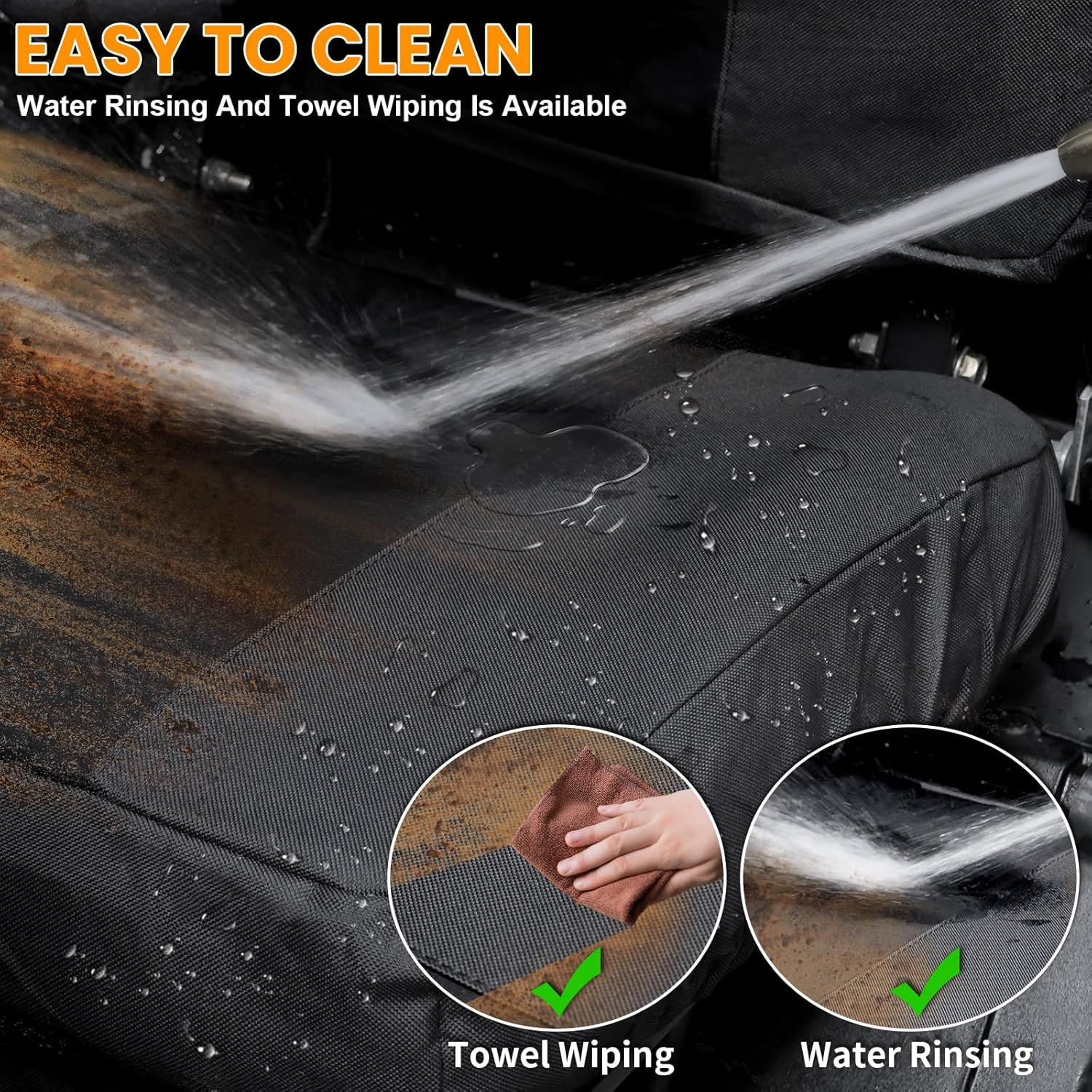 MDPROMCP Ranger XP 1000 Seat Cover, Split Back Ranger Seat Covers Compatible with 2018 2019 2020 2021 2022 2023 2024 2025 Polaris Ranger XP 1000, 2020 2021 2022 Ranger 1000 Black