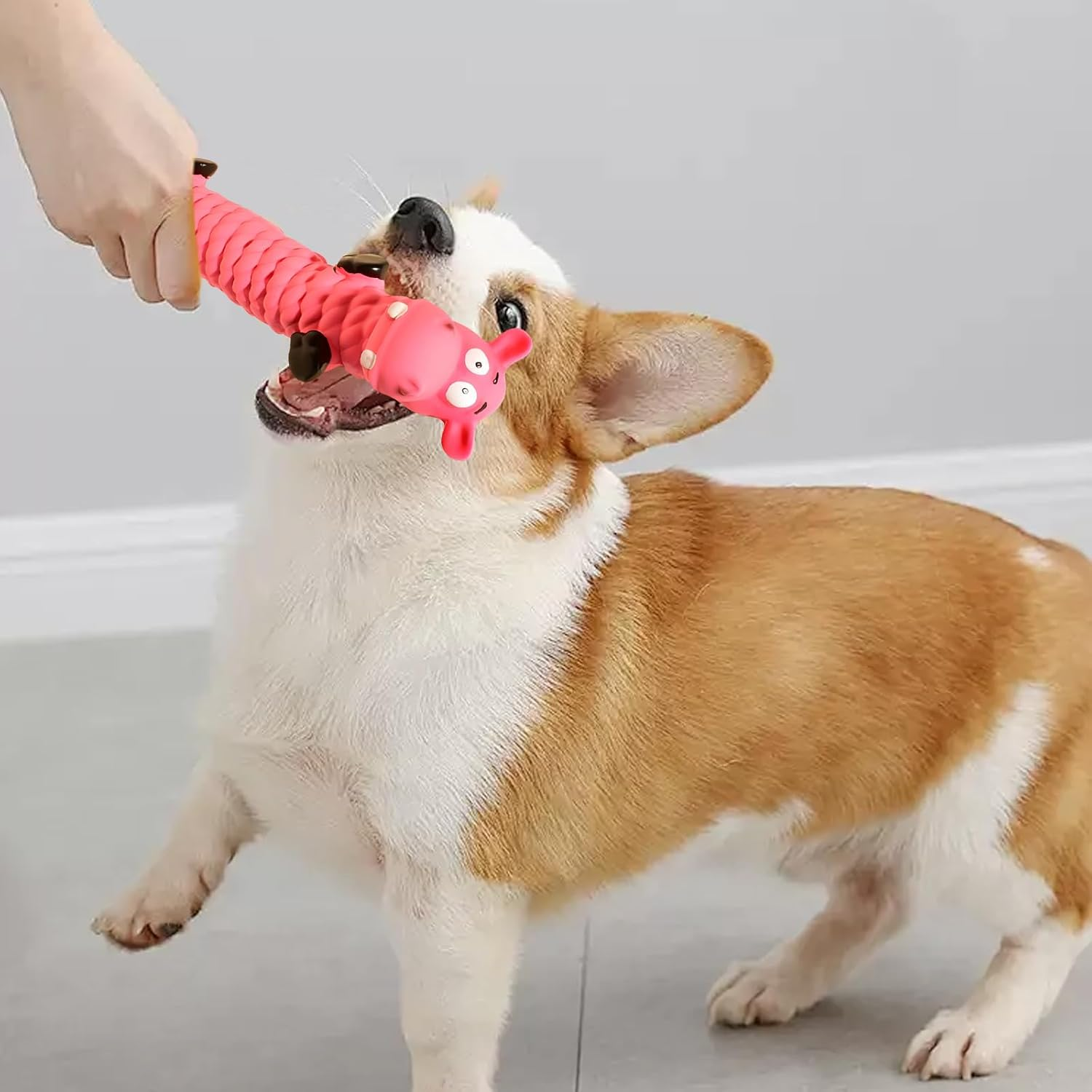 PLUSHCEWT 2 Pcs Dog Chew Toys,Squeaky Dog Toys for Boredom,Cute Cartoon Style Latex Strong Dog Toys,Squeaky Dog Toys for Aggressive Chewers,For Large Medium and Small Breed Dog image number 4