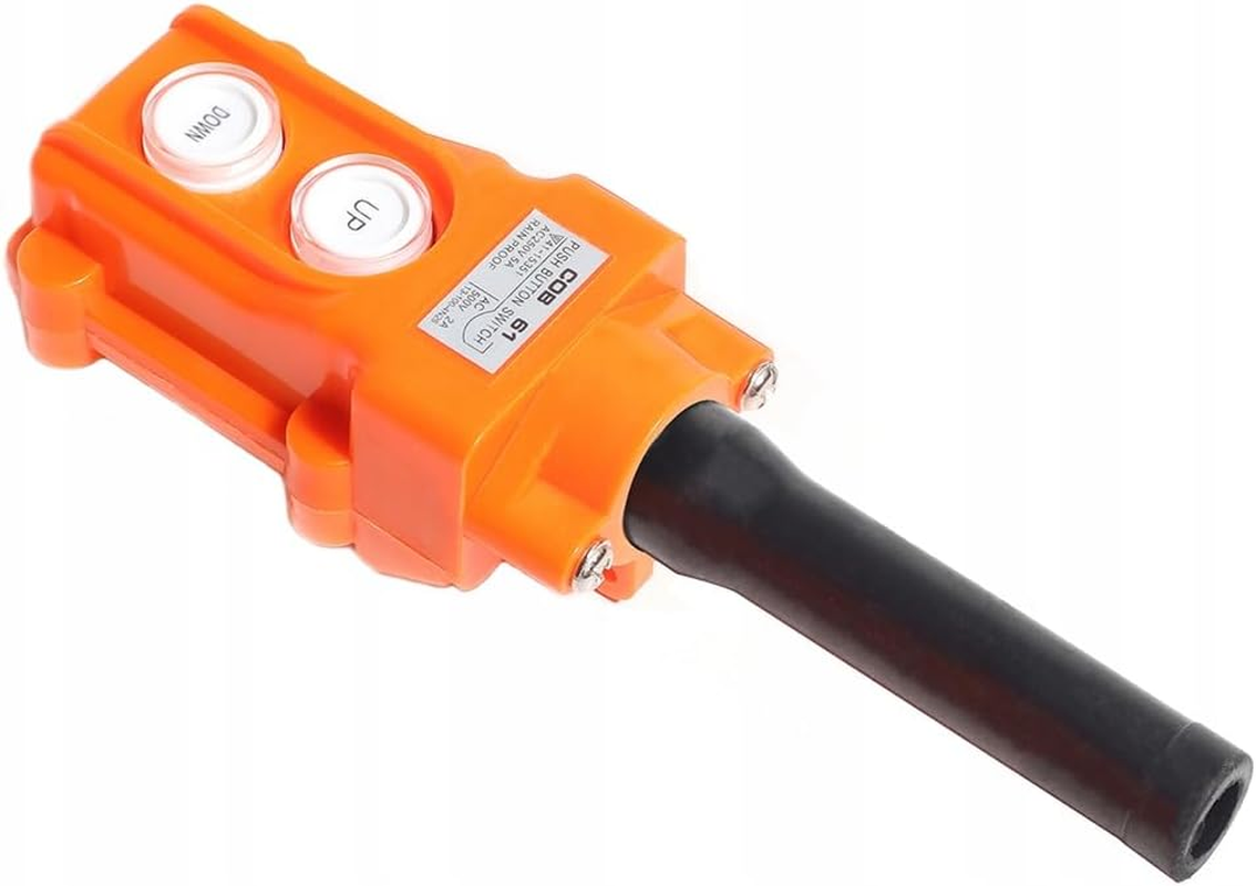 Aikoolwer 2 Ways Hoist Crane Push Button Switch Rain Proof Up-Down Switch Control Station Momentary COB61-UP-DOWN image number 2