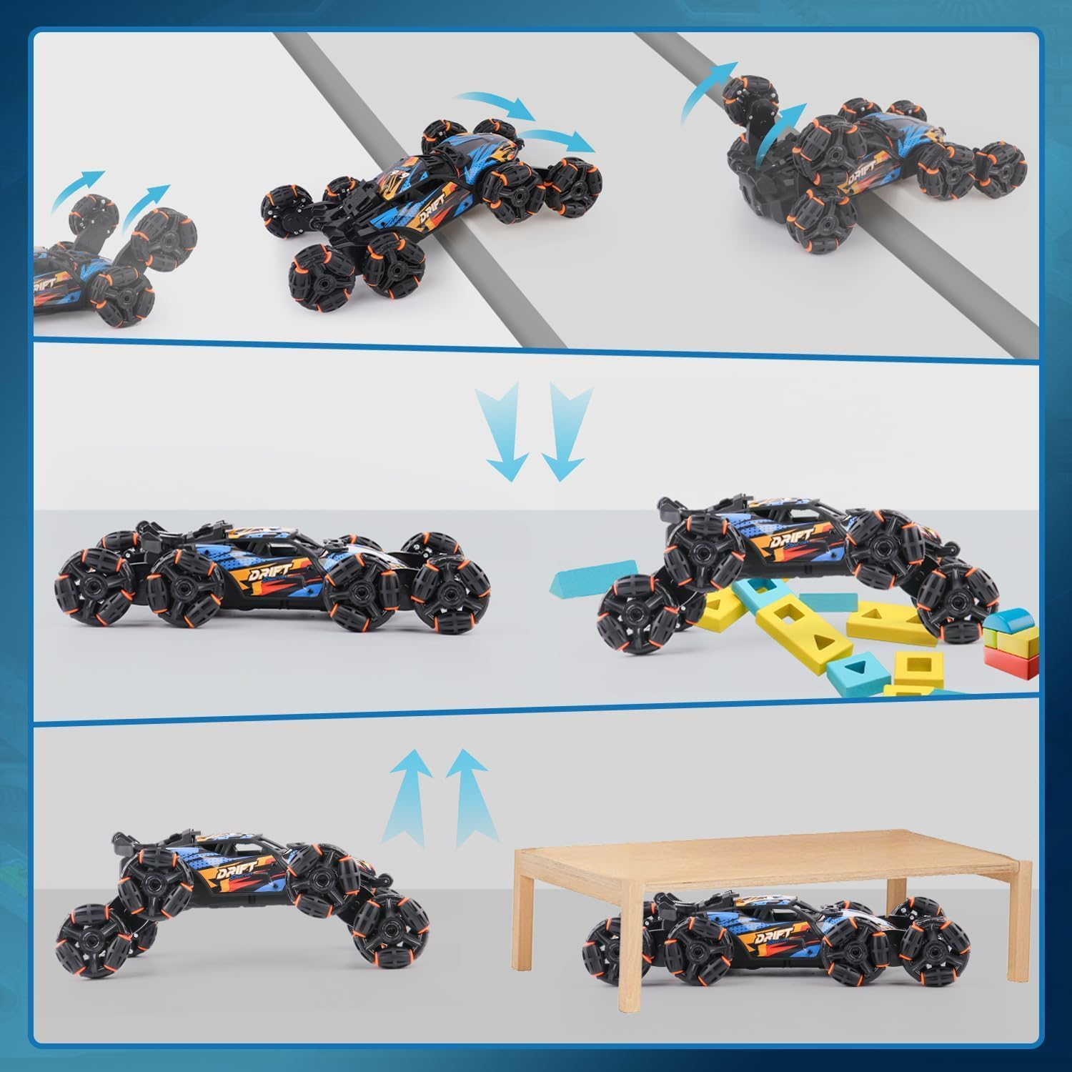 Stunt Car RC Car Toy, 8 Wheels Hand Controlled Rc Stunt Car Toys, Gesture Sensing Remote Control Cars for Boys Age 6 7 8-12 13 14 Year Old, Birthday Gifts Ideas for Kids image number 3