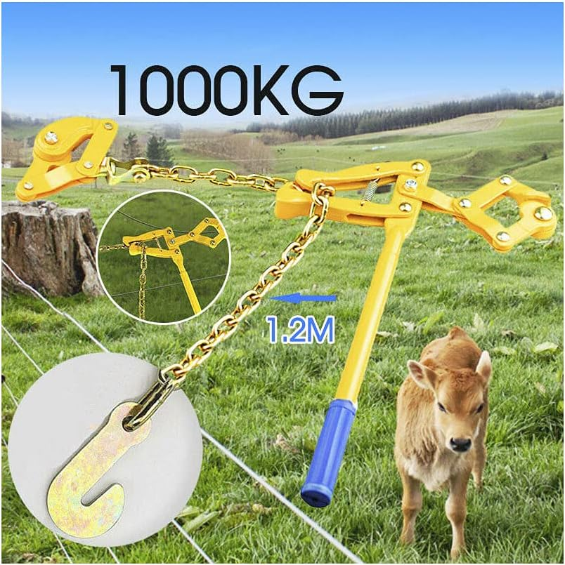 Costcom Wire Fencing Strainer Plain & Barbed Chain Repair Tool Electric Fence Energiser Alloy Construction with 1.2M Durable Chain image number 1