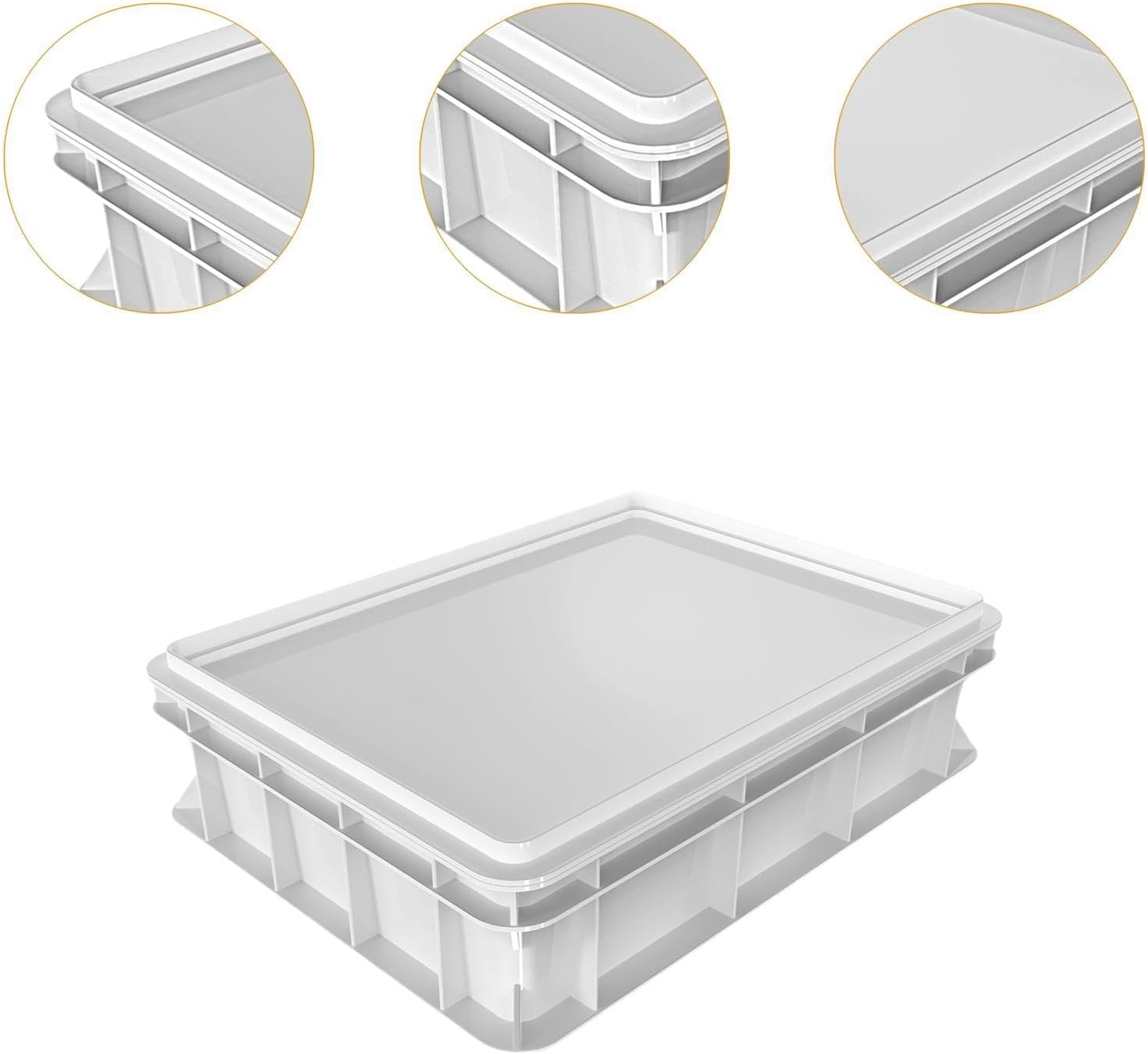 Qianly Dough Proofing Box Pizza Dough Containers with Lid Multipurpose for Household Kitchen, 30Cmx40Cmx10Cm image number 6