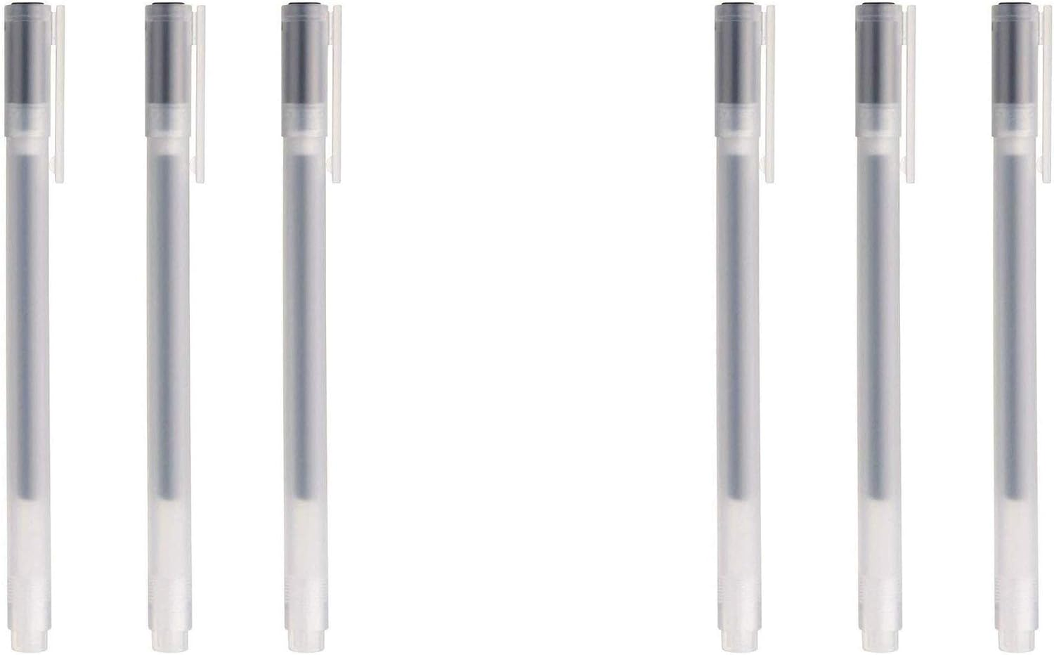 Muji Gel Ink Ball Point Pen, Black, 0.5Mm, Pack of 3 (Japan Import), Set of 2