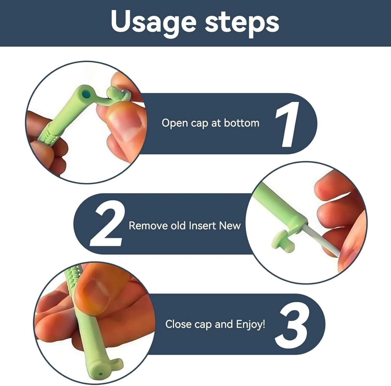 Reusable Silicone Chewable Sticks for Adults Flavor Infused Oral Sensory Tool Stick 3 Pack Travel-Friendly Flavour Oral Relief Smoking Fidget Relief Sticks Orange/Strawberry/Mint image number 1