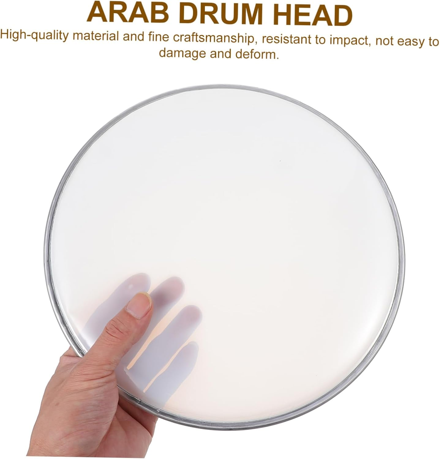 LALADEFIEE 10-Inch Universal Drum Skin Replacement Double Layered Cream Color Compatible Drum Set Kits And image number 2