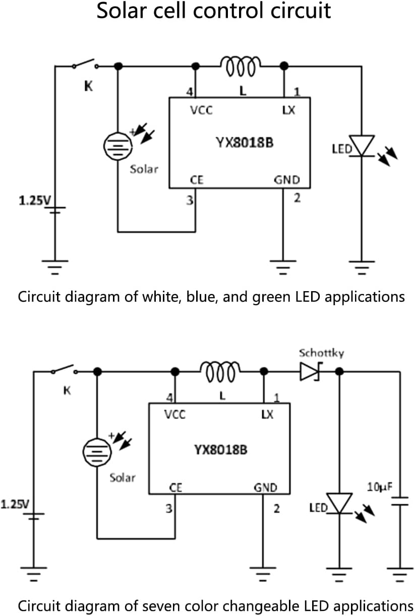 Auto-Plaza 50PCS YX8018 1.2V 30Ma Solar Lawn Light Control Chip LED Driver Solar Garden Light Transistor TO-94 Electronic Component image number 3