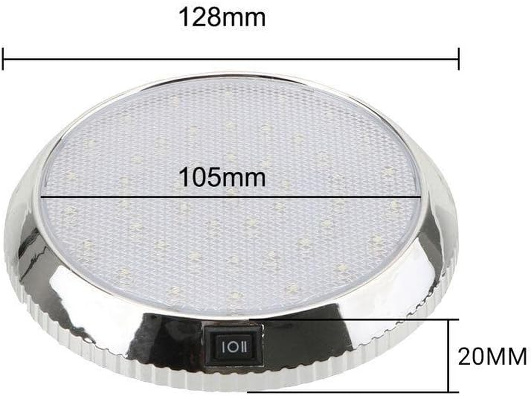 AIMALL 46-LED 12V Interior Roof Ceiling Light for Caravan, Boat, Truck, Car Dome Cabin Light with Bright White Illumination 5 Inch image number 5