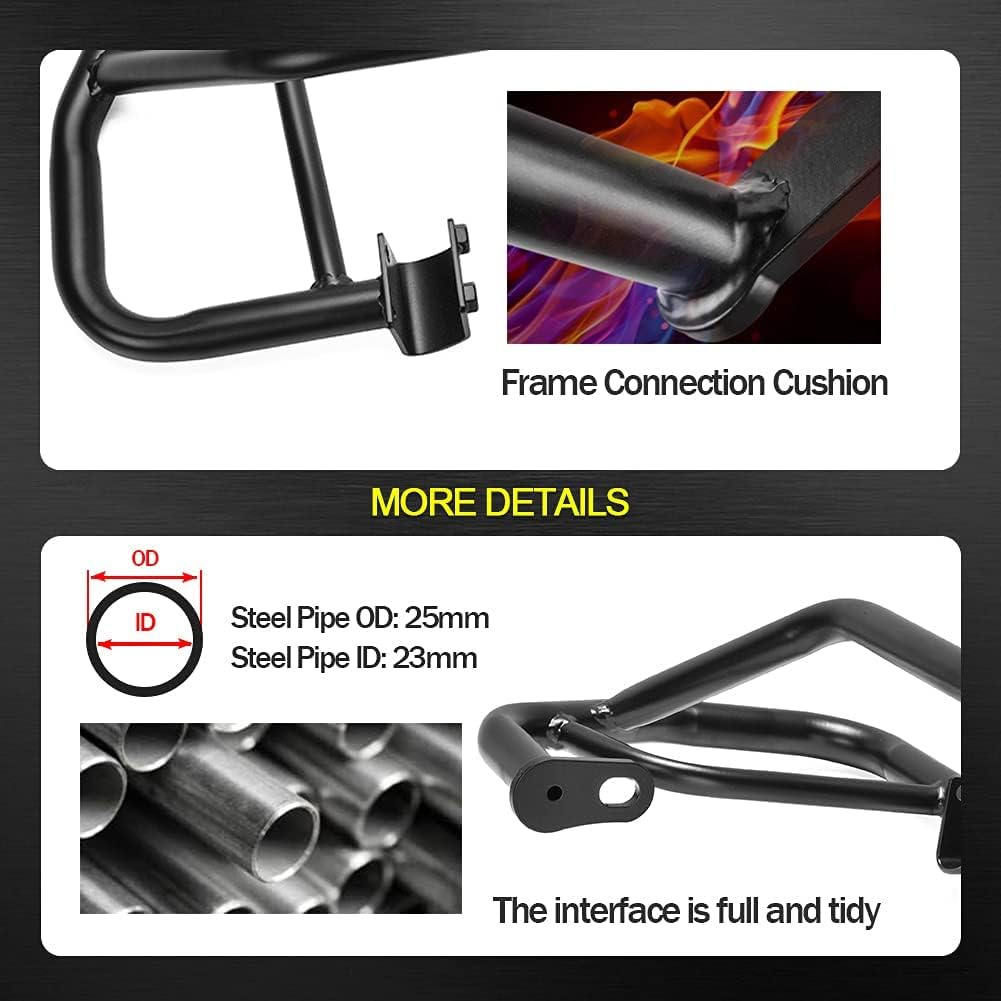 Black Highway Bars for CMX500 Rebel 17-23, Motorcycle Steel Engine Guard Bumper Crash Bar Frame Falling Protector for H-Onda Rebel CMX 500 Rebel500 2017 2018 2019 2020 2021 2022 2023