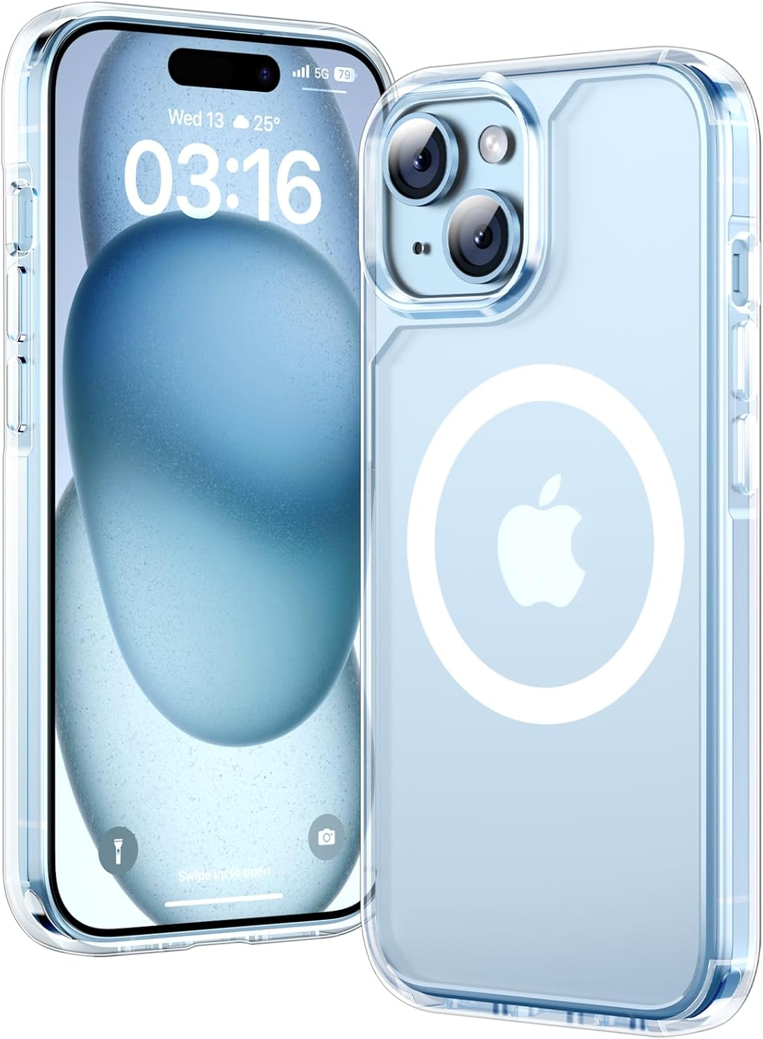 TAURI for Iphone 15 Pro Max Case 6.7", Compatible with Magsafe, Military-Grade Protection, [Anti-Yellowing] Shockproof Transparent Back Magnetic Phone Cover - Clear