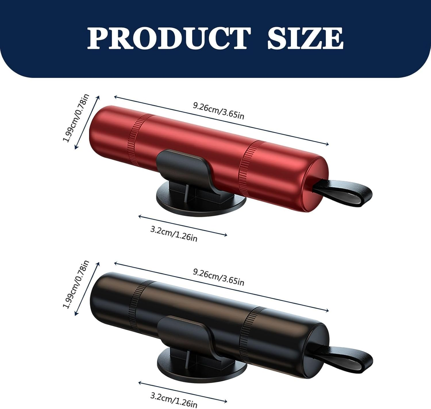 DALAETUS 2 Pcs Emergency Car Window Breaker with 2 Holders- 2-In-1 Window Breaker and Seat Belt Cutter for Car Safety, Car Safety Hammer, Red and Black image number 5