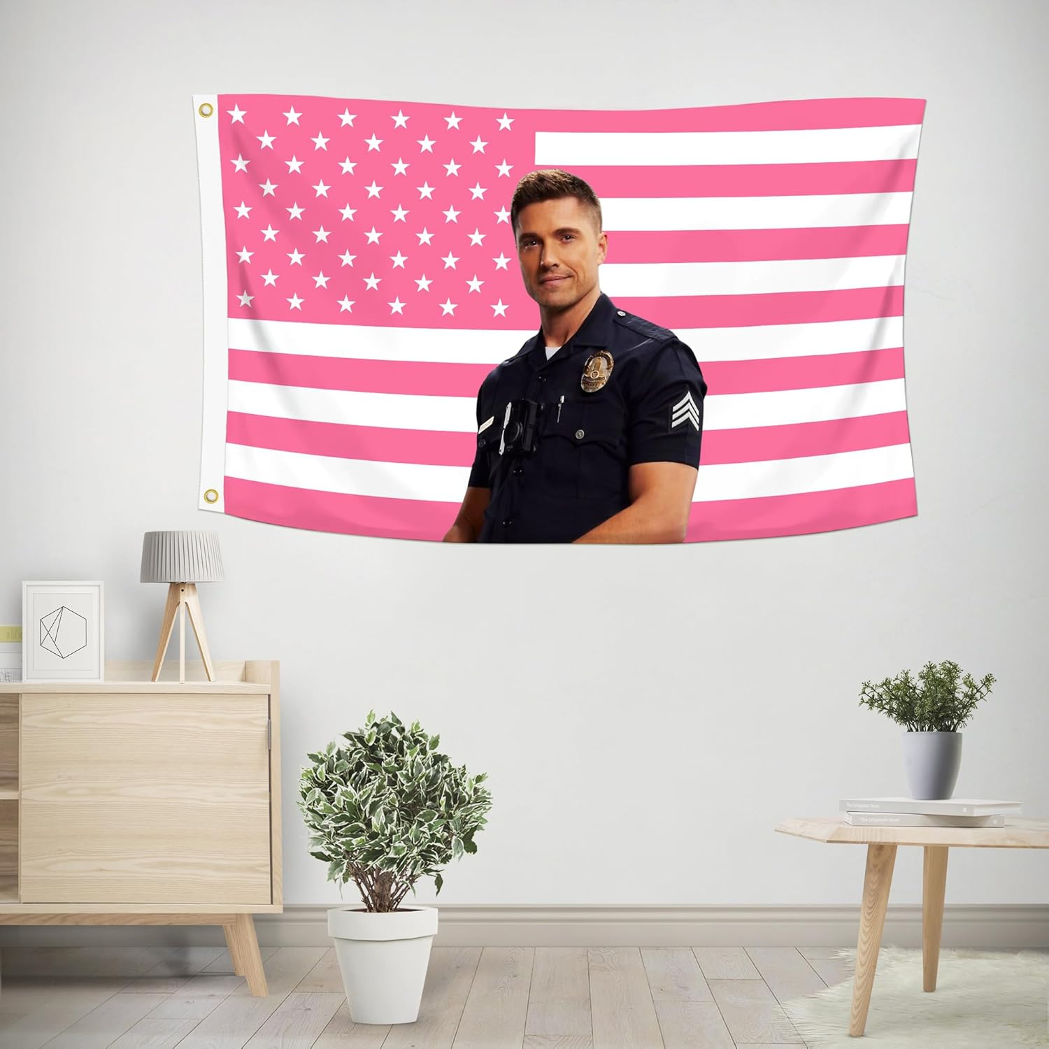 Shmbada Eric Winter Tim Bradford 3X5 Foot Decorative Flag Tapestry Poster with 2 Brass Grommets for Outdoor Indoor, Double Stitched Wall Hanging Room Art Decor, College Dorm Porch Decorations image number 6