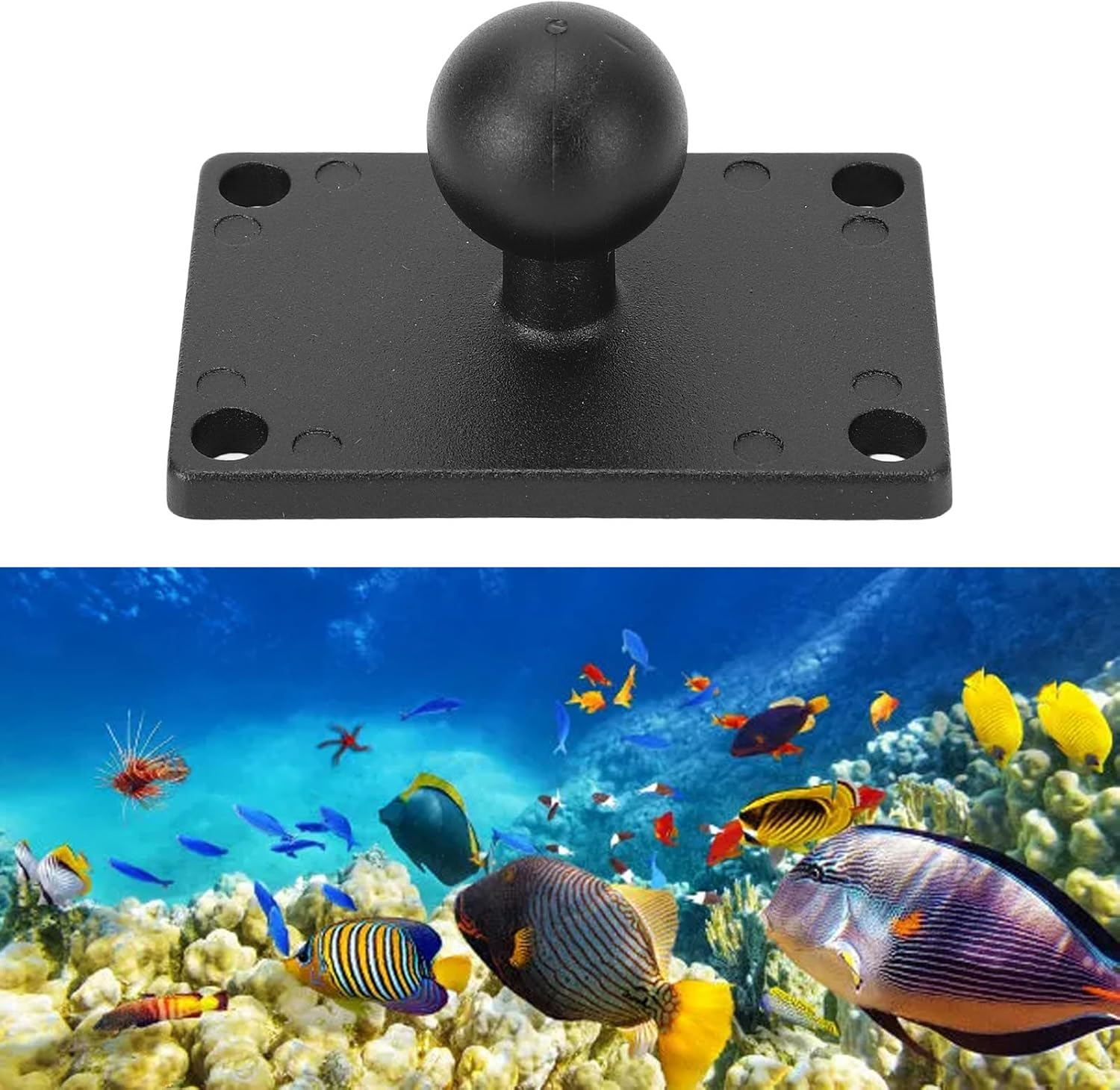 Aluminum Alloy AMPS Square Plate, RAM B Bracket, Ball Mount Base with AMPS Hole for RAM Mounts B Size Ball Double Socket Arms image number 4