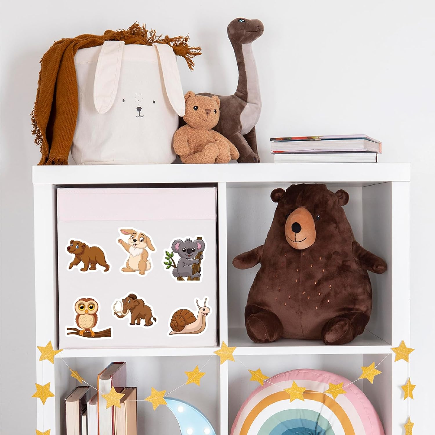 WD&CD Cute Animals Stickers, 100 Pcs Cartoon Rabbit Elephant Dolphin Panda Mixed Sticker Pack Waterproof, Water Bottle/Phone/Skateboard/Laptop/Envelope Seals Paster Stickers for Decorations Stickers - Animals 1 image number 2