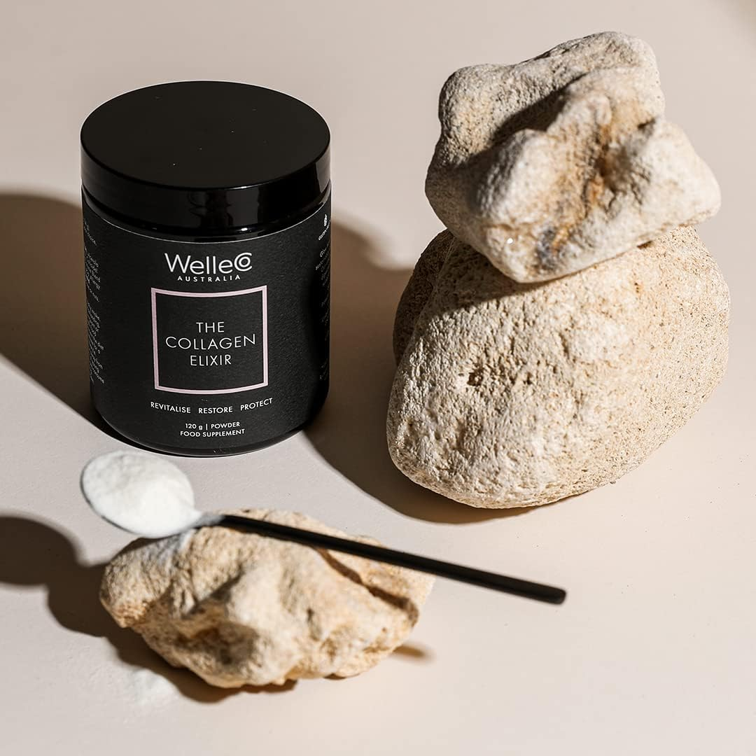 Welleco the Collagen Elixir, Marine Collagen Peptides Powder Supports Skin Hydration, Elasticity & Glow with Vitamin C, Hyaluronic Acid & Enzymes, Easy to Mix, Unflavoured, 120G image number 6