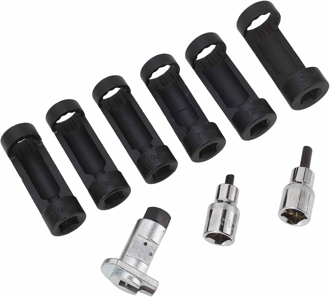 Strut Nut Socket Set, 16Mm 18Mm 19Mm 21Mm 22Mm 24Mm, Suspension Strut Spreader Socket, Suspension Strut Socket Tool with 12 Points, Easy Removal for Cars image number 6