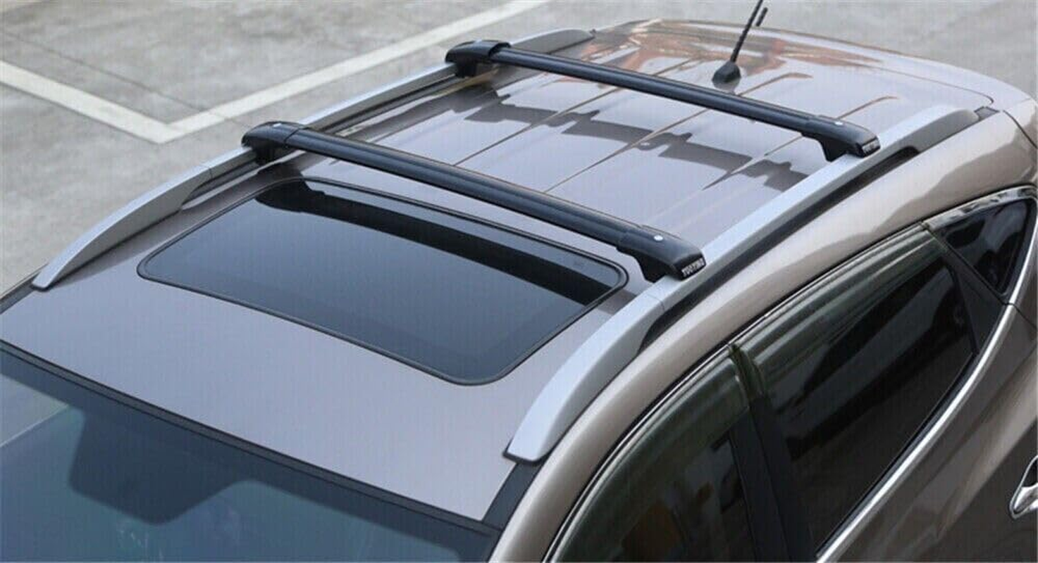 TINIANHHCT Lockable Cross Bars Roof Rack Fits for Ford Everest 2022-2025 Trend & Sport & Tremor & Wildtrak & Platinum Aluminum Crossbars Cargo Carrier（Black） image number 2