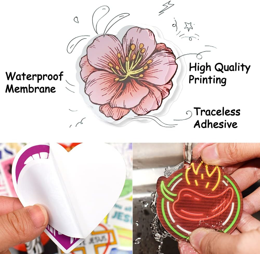 50 Pcs Christian Jesus Stickers for Water Bottles Journaling Vinyl Religious Faith Stickers for Kids Adults image number 5