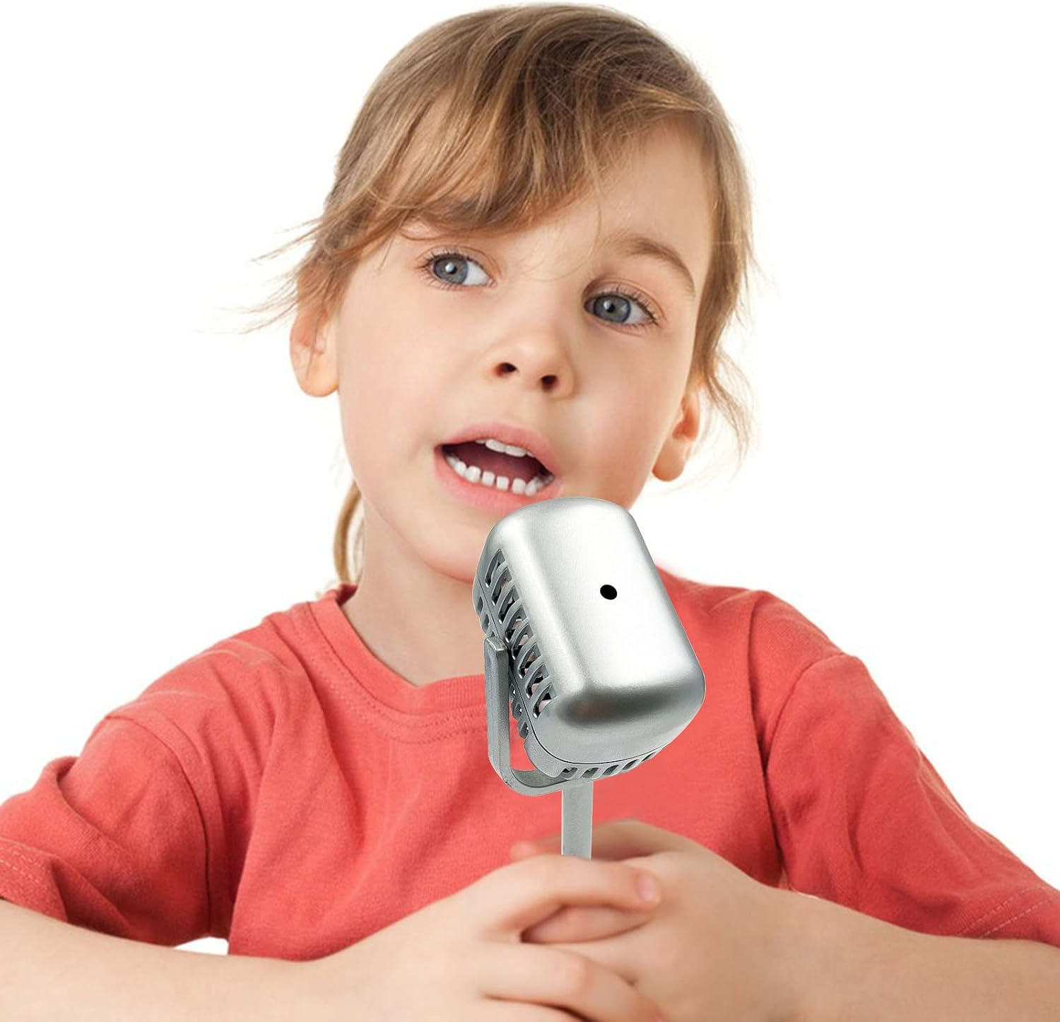 2 Pcs Retro Decor Microphone Prop - Toy Vintage Plastic Models for Party Decoration, Photography Props, Shooting Background (Silver and Black) image number 4