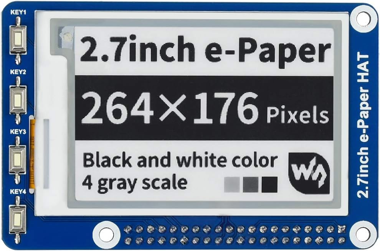 Waveshare 2.7Inch E-Ink Screen Display HAT for Raspberry Pi Electronic E-Paper with Embedded Controller Communicating via SPI Interface image number 3