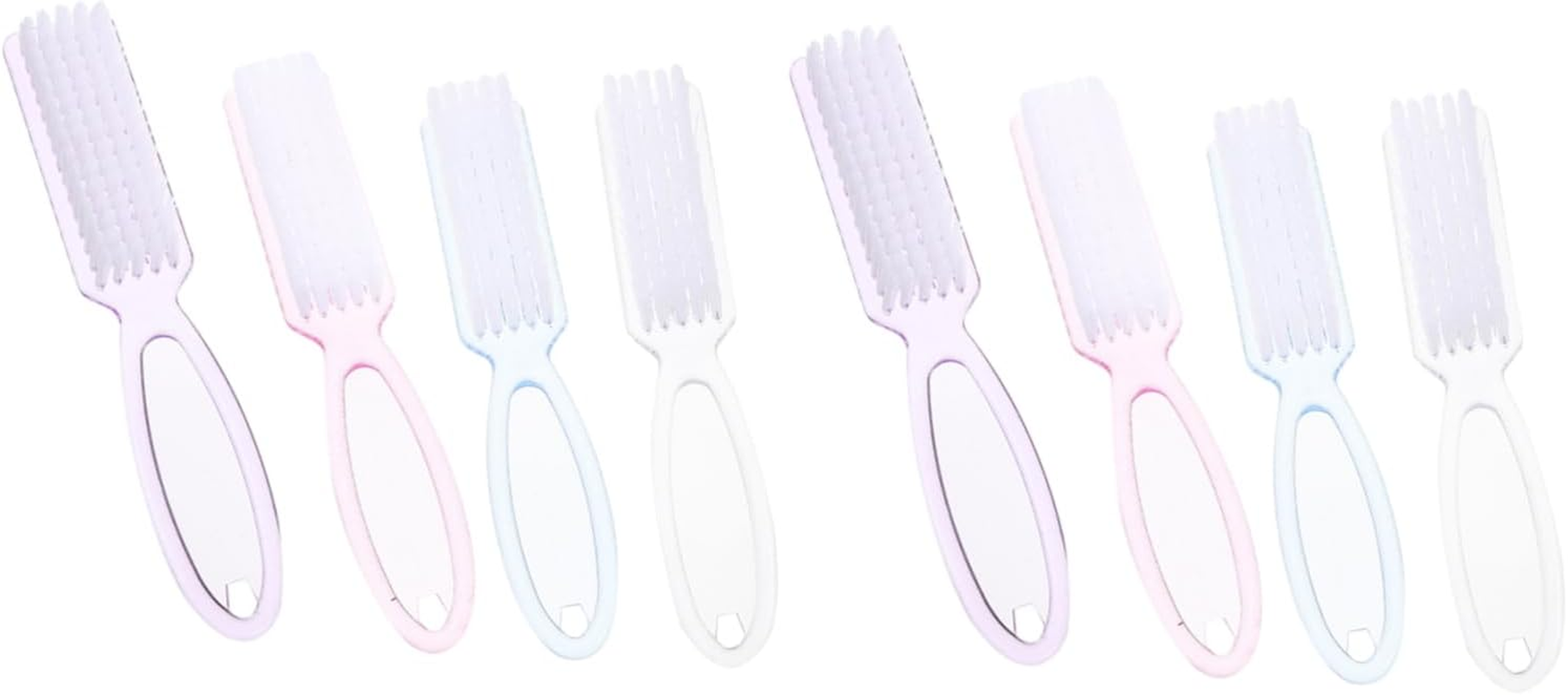 SHERCHPRY 8Pcs Nail Art Cleaning Brush Professional Nail Tech Tools Pp Material Ergonomic Handle Compatible