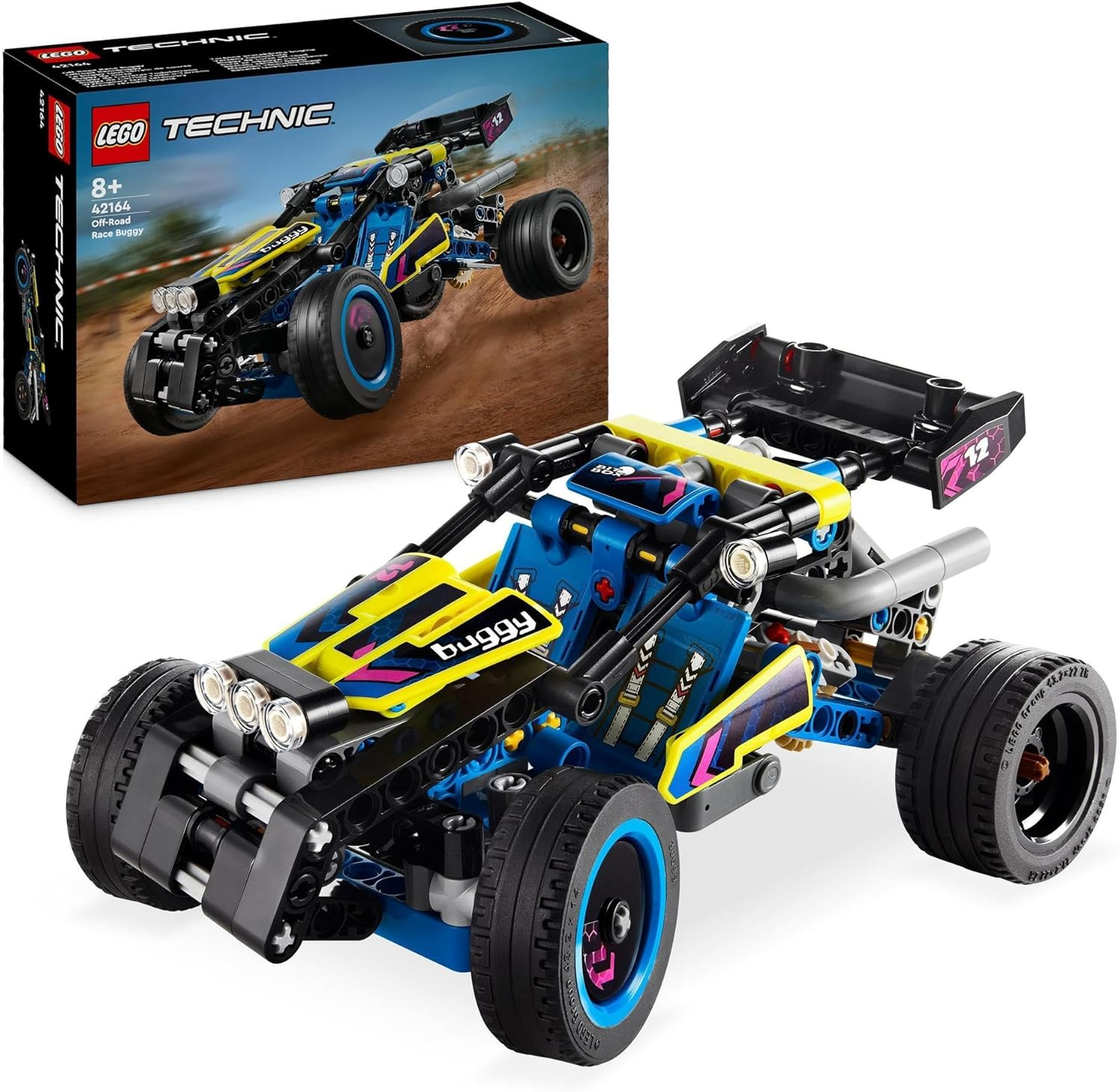 LEGO Technic Off-Road Race Buggy, Car Toy for 8 plus Year Old Boys & Girls, Rally Car Model Building Kit, Kids' Toy Vehicle Set, Creative Introduction to Engineering and STEM 42164 image number 1