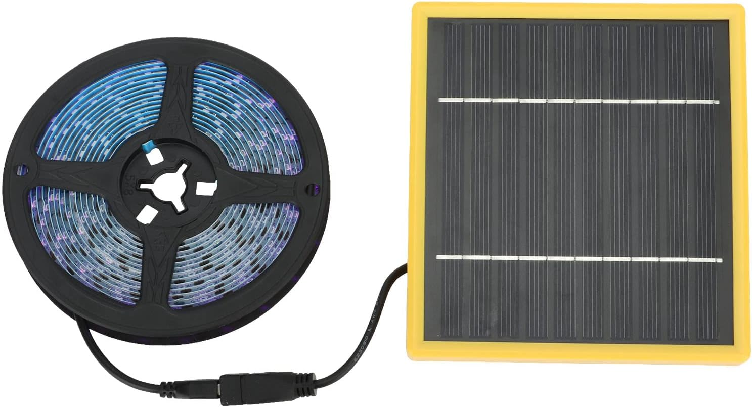 Solar Plant Grow Light Strip, 5W Solar Powered LED Plant Growing Lamp with Solar Panel Fast Heat Dissipation, Full Spectrum Plant Light for Outdoor Indoor Garden Greenhouse Potted image number 1