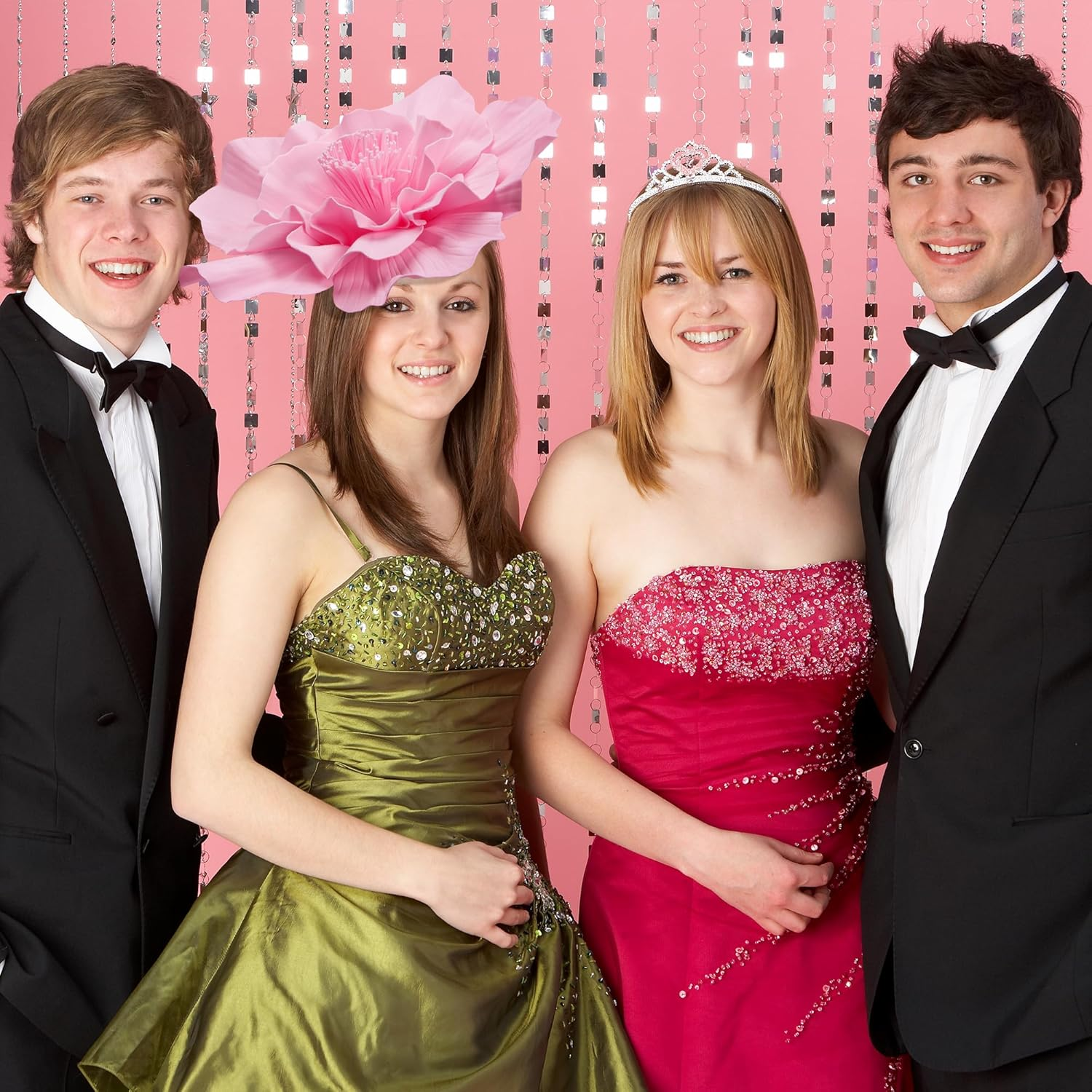 Wehhbtye Large Flower Fascinator Hat for Women, Tea Party Flower Headwears, Lady Fascinators Headband for Party Accessories - Pink image number 2