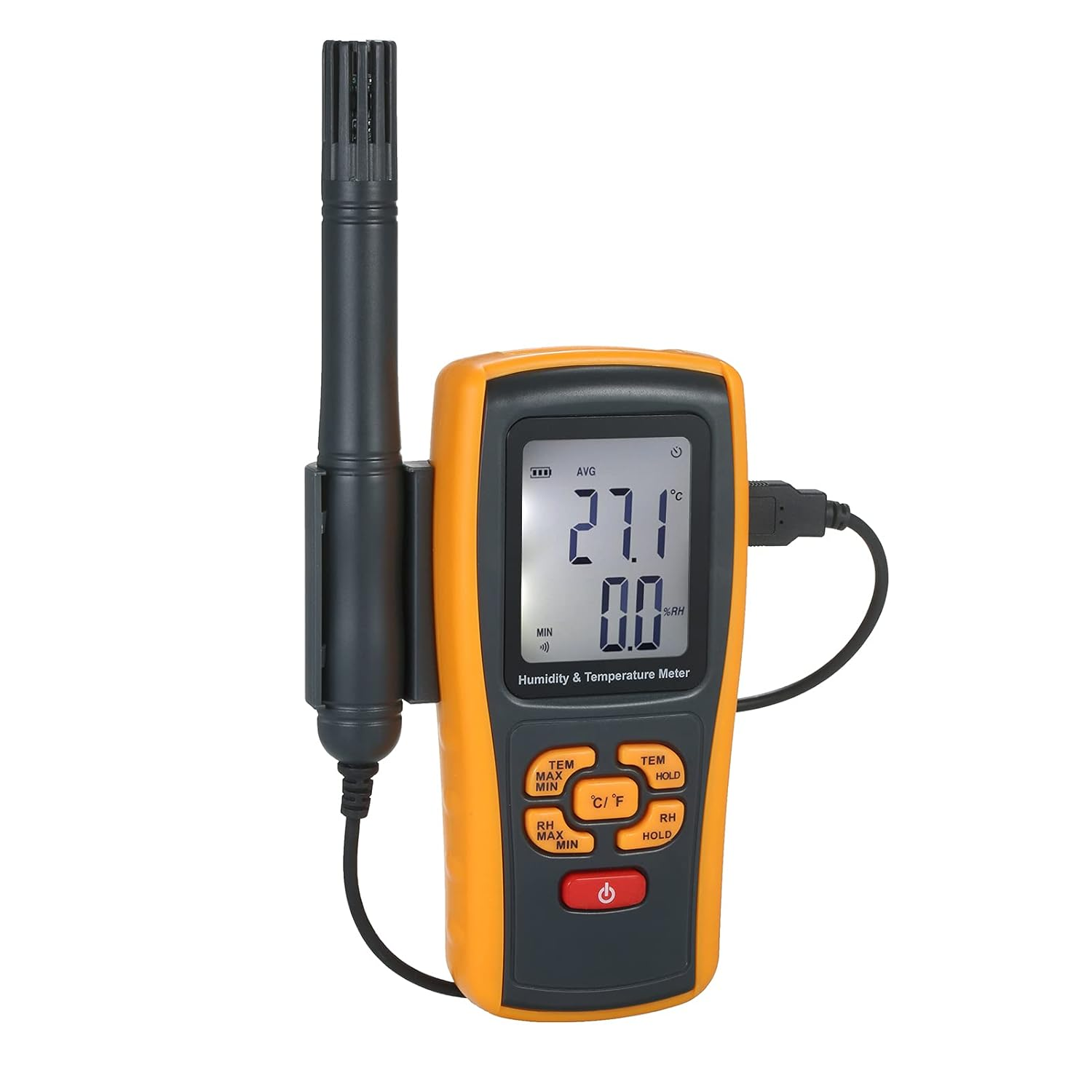Detachable Digital Thermohygrometer with Connection and Hydrometer Industrial Thermo-Hygrometer Measuring Wet Bulb Dew Point Thermocouple Temperature image number 5