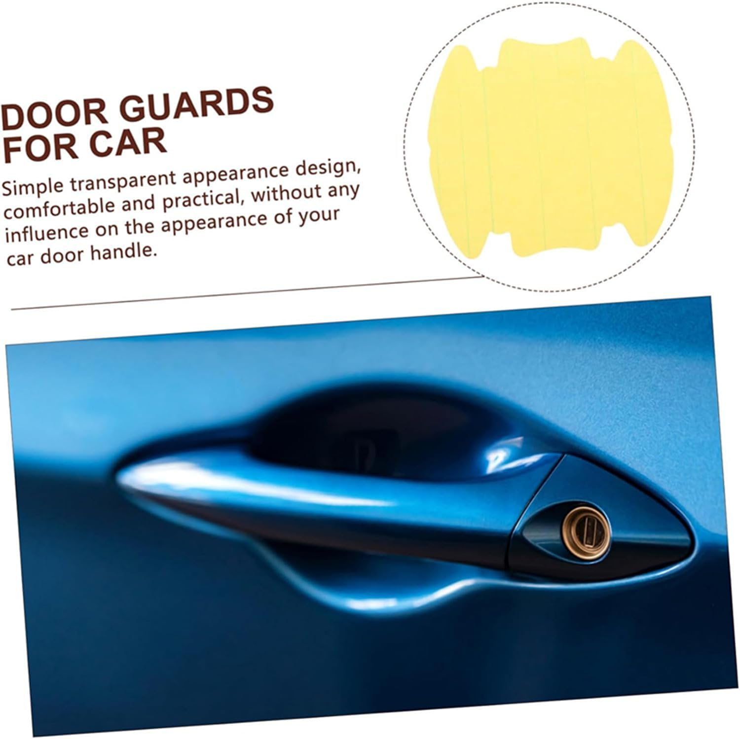 2 Sets Door Handle Film Auto Door Protector Films Handlebar Grips Car Door Handle Cup Protector Car Protector Car Door Protectors for Vehicles Clear Protective Film Car Paint Vinyl image number 1