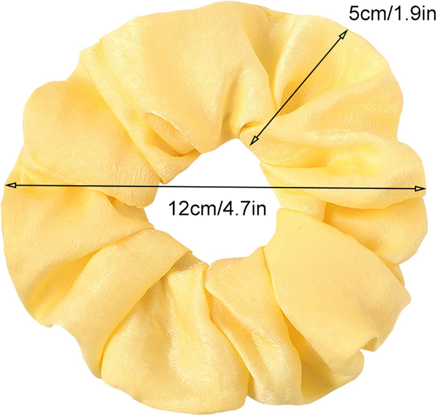 7 Pcs Silk Hair Scrunchies Set, MH MOIHSING Elastic Hair Bands Soft Hair Ties Large Ponytail Holder, a Stain Scrunchie Doesn'T Pull or Snag Thick Hair, Hair Bobbles for Women Girls Hair Accessories image number 2