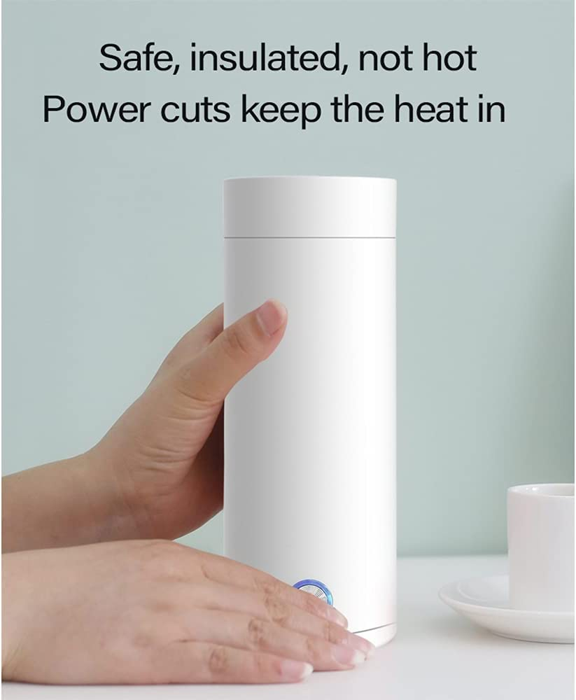 Insulated Travel Electric Kettle, Hot Traveling Mini Water Boiling Kettle, Portable Double-Wall Vacuum Thermos Water Bottle,Suitable for Coffee, Tea and Beverage image number 4
