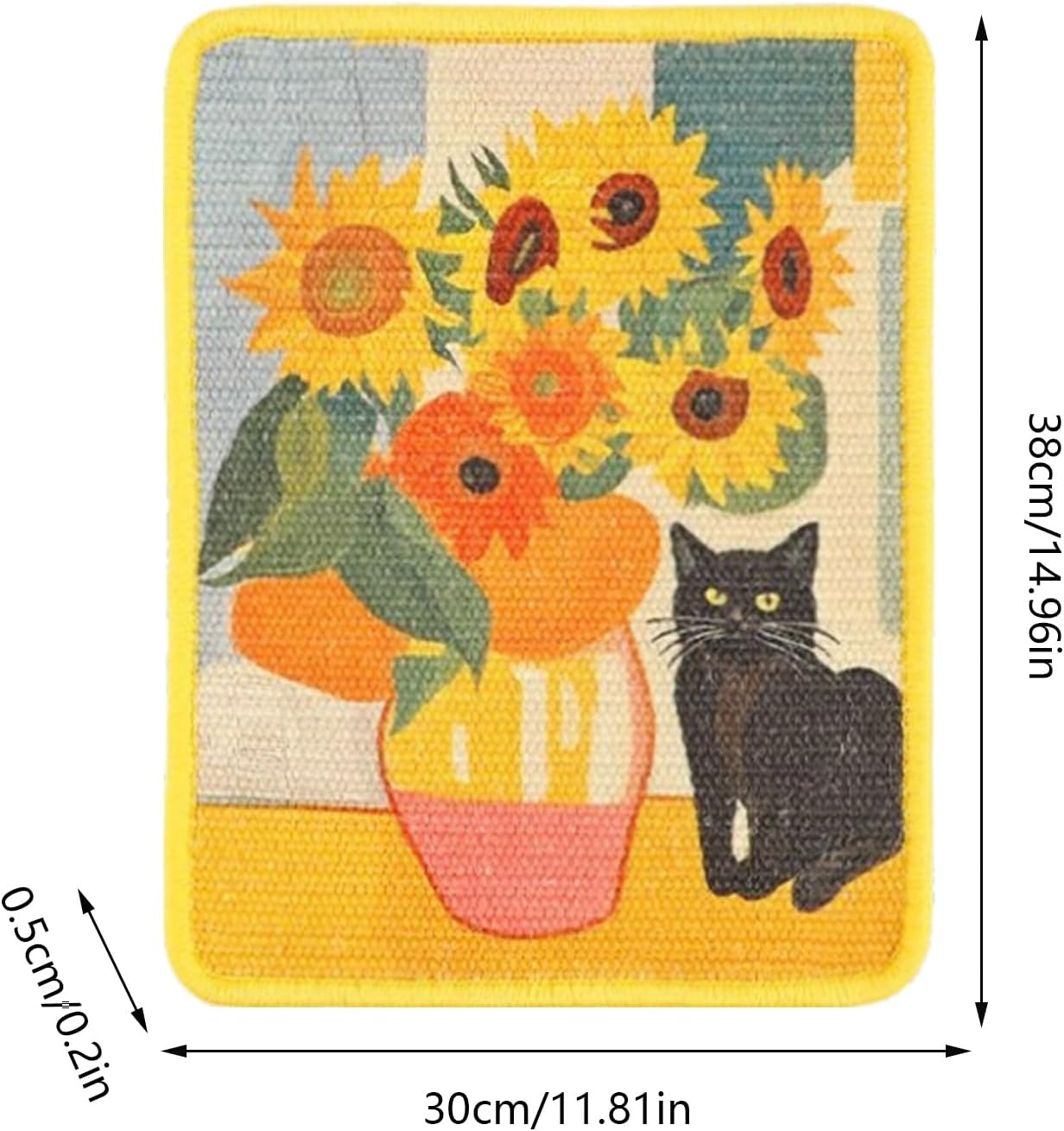 Apujent Cat Scratch Wall Pad | Vertical Art Wall Scratching Board for Indoor | Furniture Protector Pet Supplies for Kitten Training Behavior Correction Corner Playing Enrichment image number 2