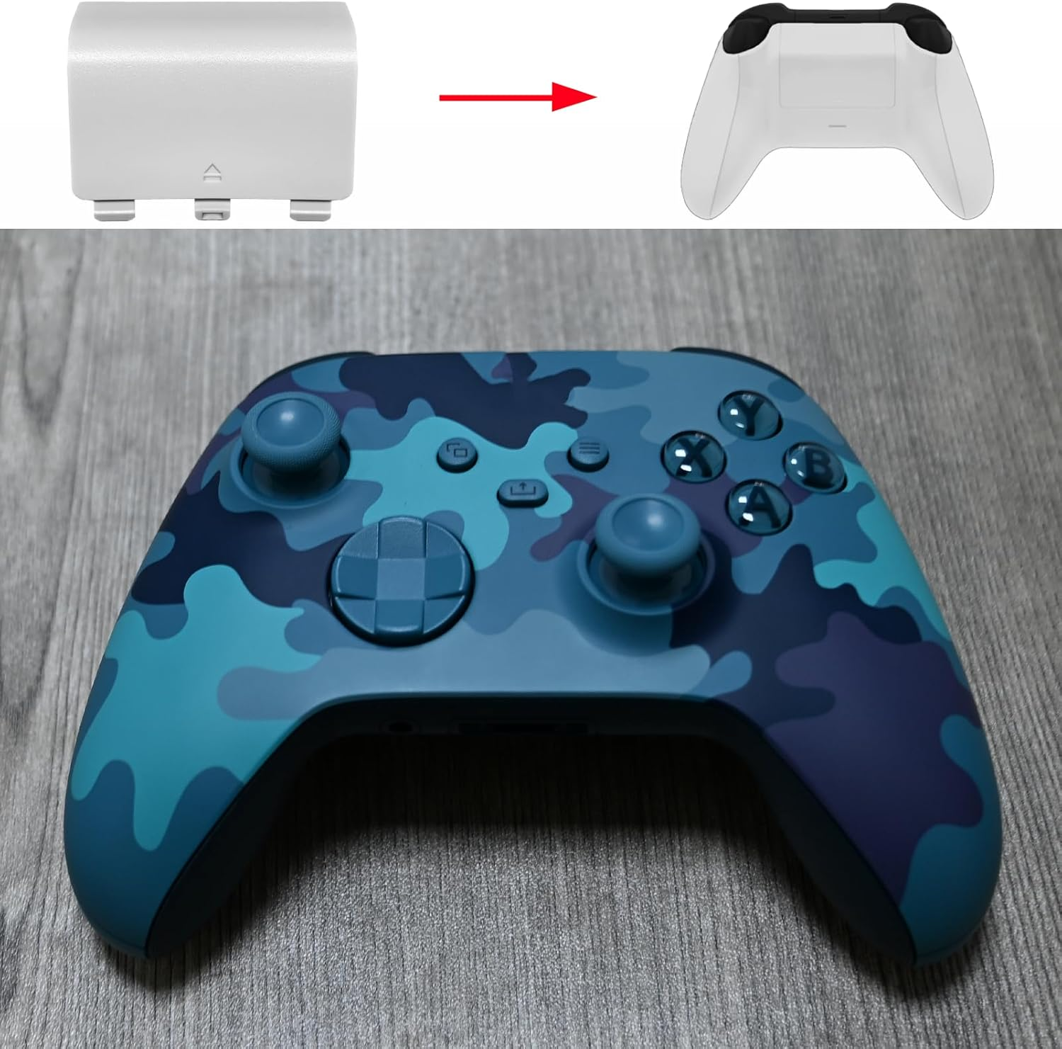 4 Pack Battery Back Cover for Xbox Series X Controller, Battery Back Shell Repair Part for Xbox Series X/Series S Controller (Black&White) [Xbox_Series_S] image number 3