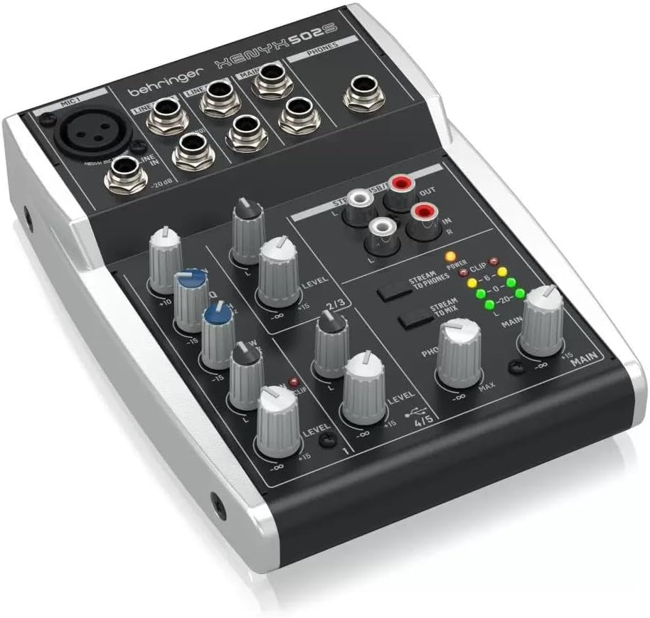 Behringer XENYX 502S Premium Analog 5-Input Mixer with USB Streaming Interface image number 3