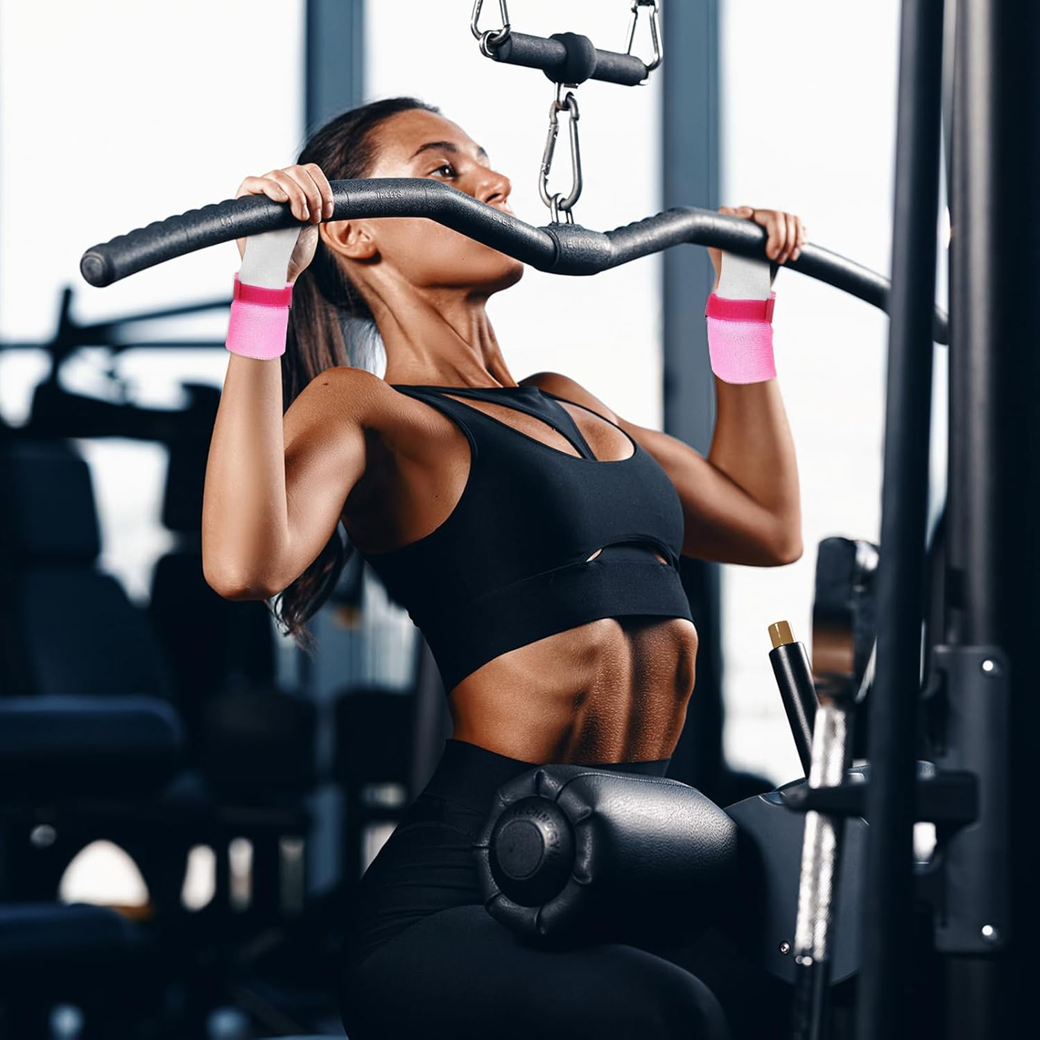 2PCS Gymnastics Hand Grips Gloves Wristbands, Gymnastic Hand Grips Gymnastic Bar Palm Protection and Wrist Support Sports Accessories for Boys Girls Youth Kids Workout and Exercise image number 3