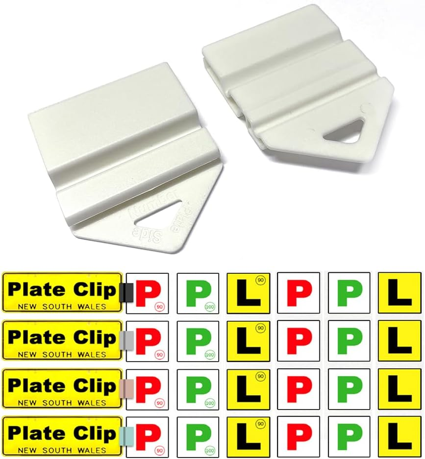 Clip It on Clips Easy to Attached & Removed from Licence Plate 2 Clip Only (White) - Black image number 5
