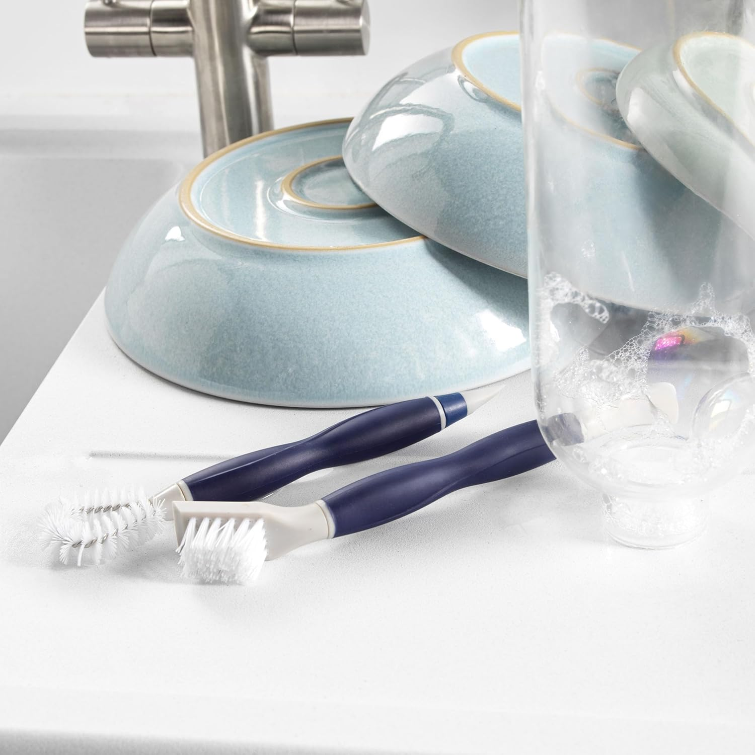 Beldray LA030124FEU7 Deep Clean Double Sided Brush Head - Scrub Brush Head, Oval Flexible Brush Head for Hard to Reach Areas, Rubber Heads for Scratch-Free Deep Cleaning image number 5