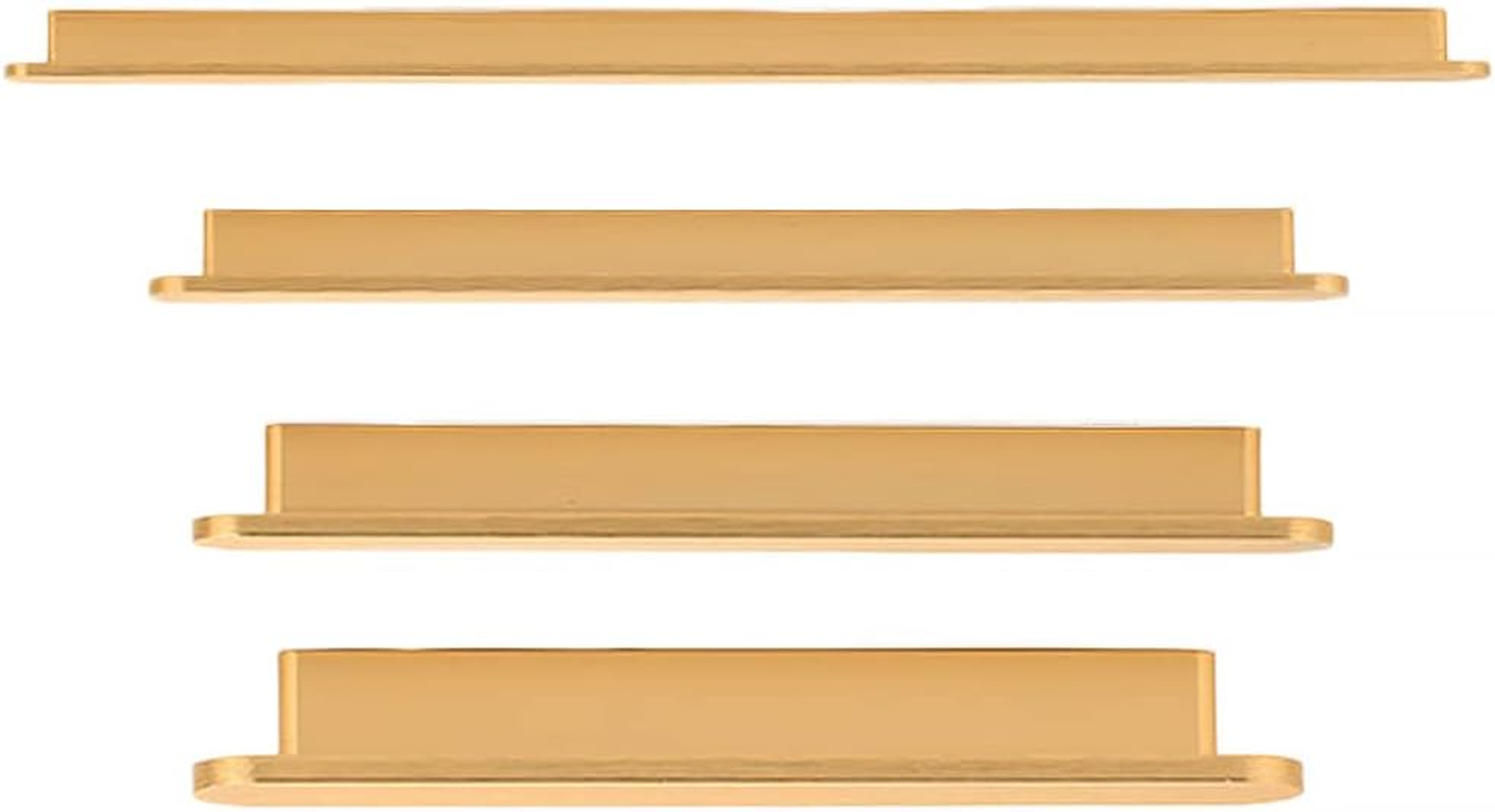 Door Handles, 4Pcs Vintage Cabinet Handles, 128Mm Antique Bow Drawer Pulls, Furniture Door Pull Handles for Kitchen Cabinet, Dressers, Cupboard, Door, Wooden Gates (Gold)