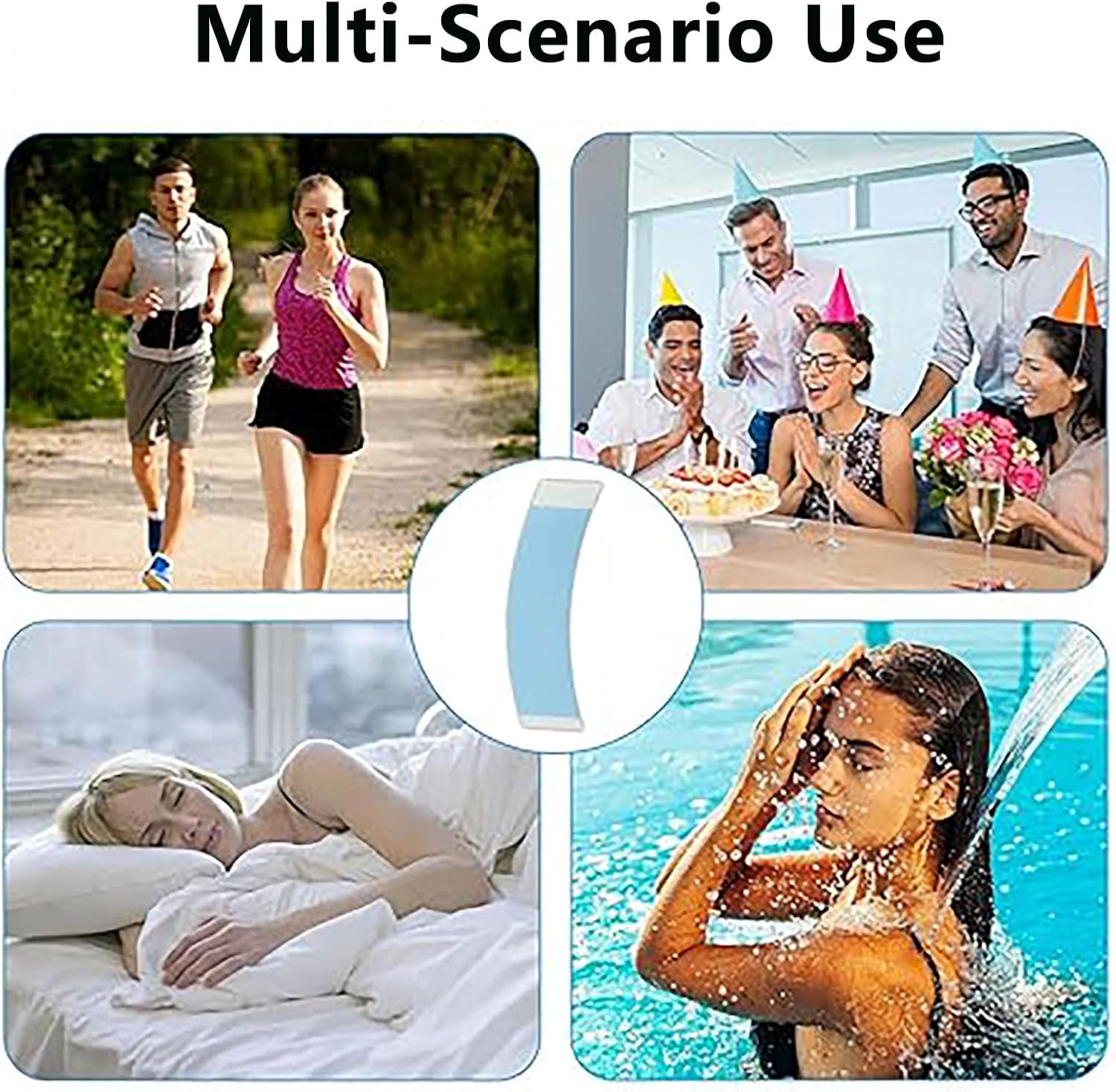 SYGELER Professional Wig Adhesive Tape 36Pcs - Medical Grade Double-Sided Lace Tape with Ultra Hold (72Hrs), Waterproof & Sweat-Proof for Wigs/Hair Extensions, Sensitive Skin Safe (Translucent Blue) image number 2