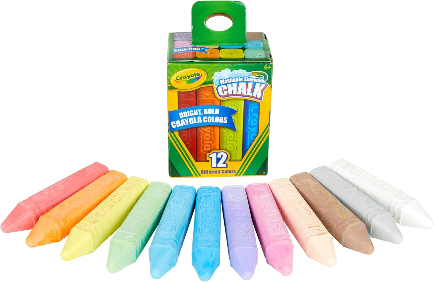 Crayola 12 Washable Sidewalk Chalks, Outdoor Toys for Kids, Bright Colours, Non-Toxic, Creative Play Outside image number 6