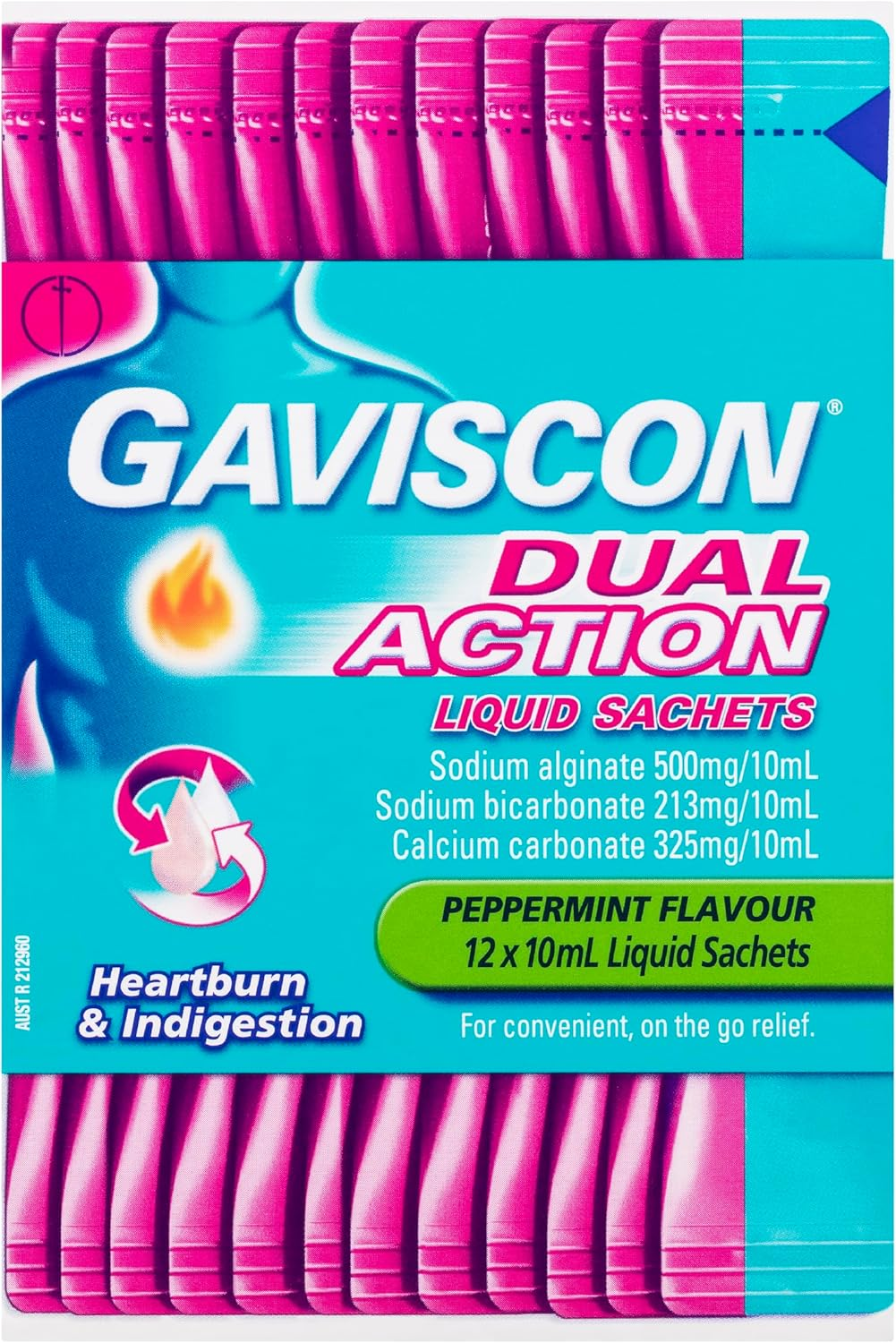 Gaviscon Dual Action Liquid Sachets for Heartburn and Indigestion Relief, 0.156 Kilograms image number 3