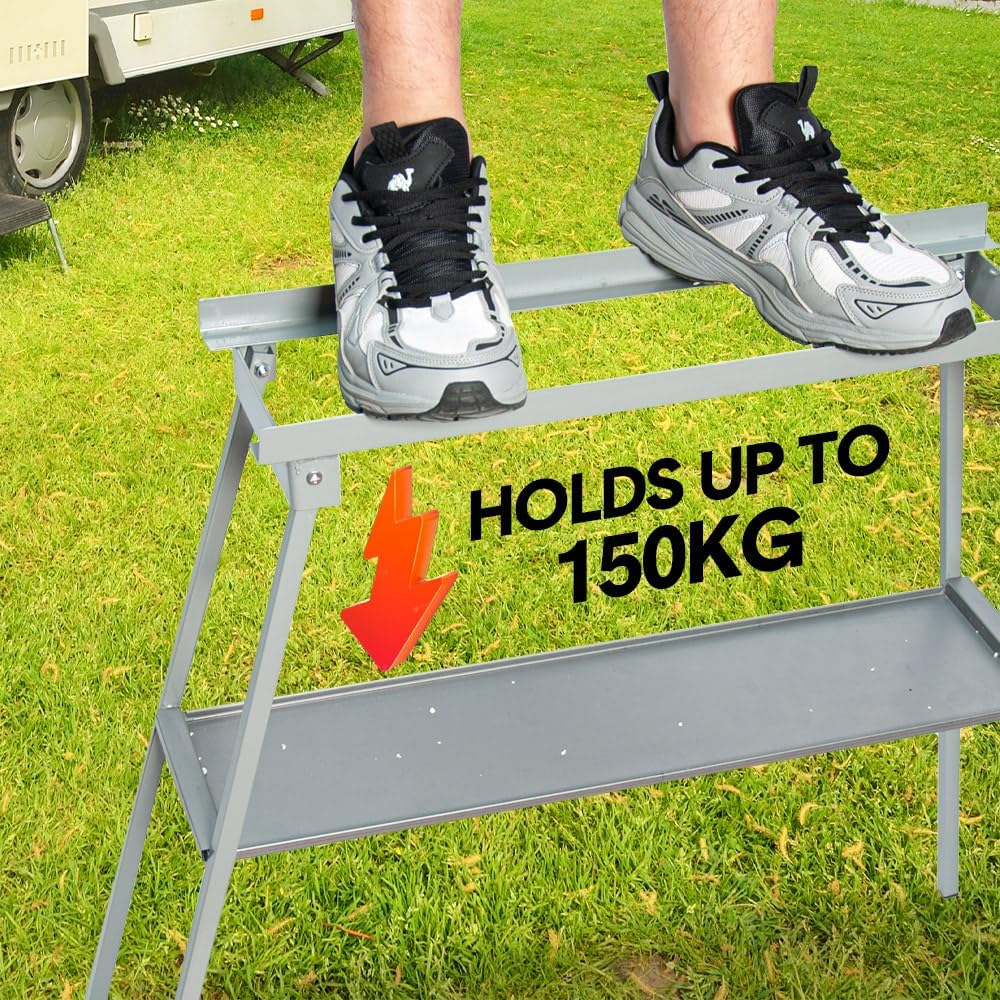 ALSTON Portable Charcoal Grill Rectangular Folding Stainless Steel BBQ Grill L100Xw18Cm for Skewer and Kebabs with Storage Shelf Outdoor Camping Patio Cooking image number 4