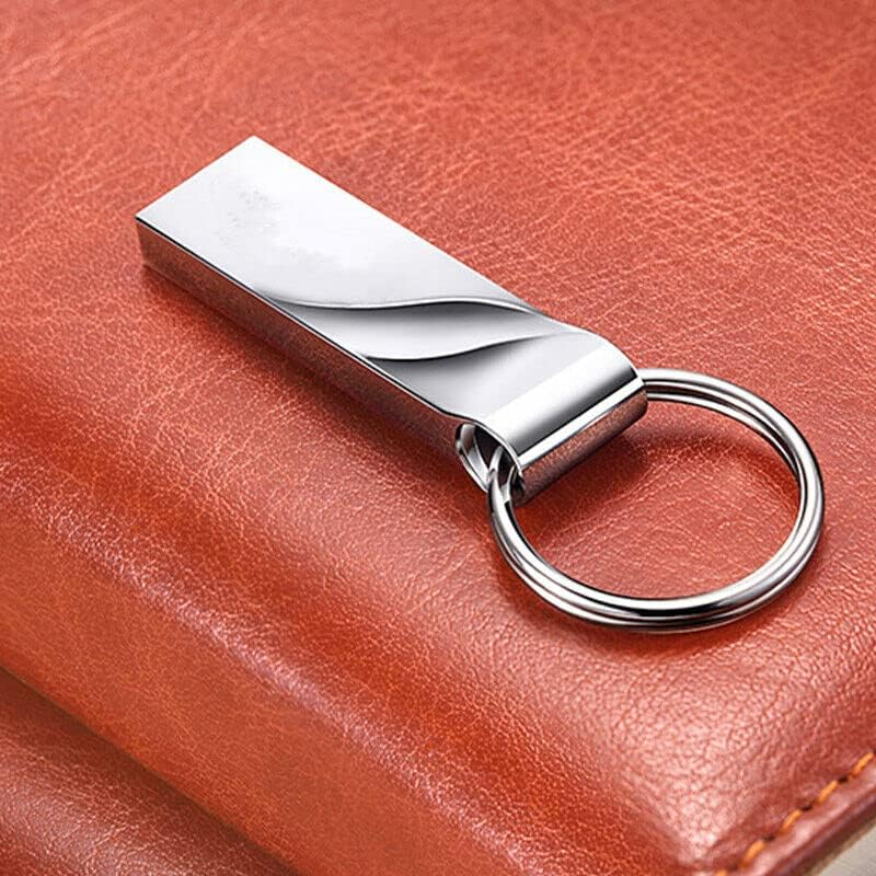 AIMALL 32GB USB 2.0 Flash Drive Memory Stick, High-Speed U Disk Pen Drive for PC, Compact Keychain Data Storage, Silver, 1.61X0.47 In image number 3