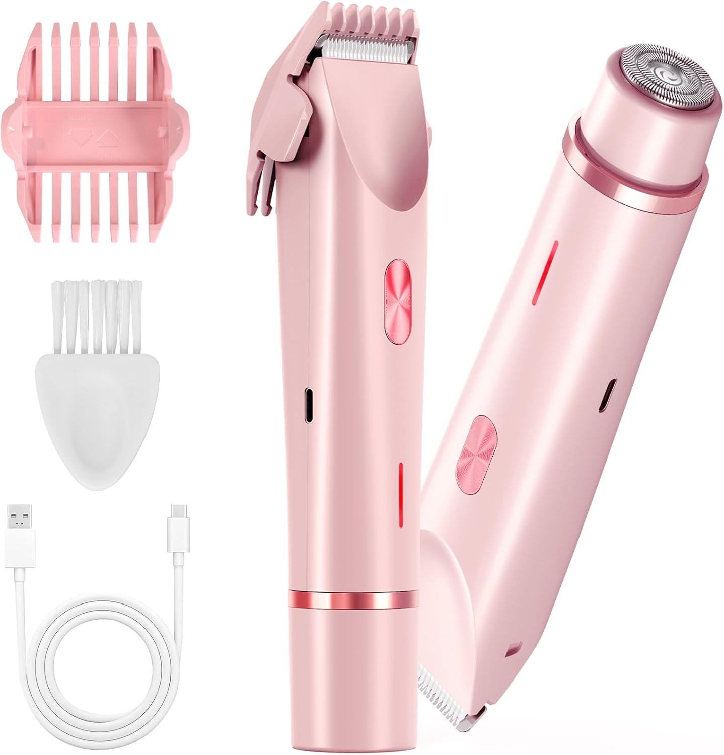 Dermave Bikini Shaver 2.0, Electric Bikini Trimmer for Women Pubic Hair, 2 in 1 Dual Head Body Hair Electric Razor, Waterproof, Wet/Dry image number 3