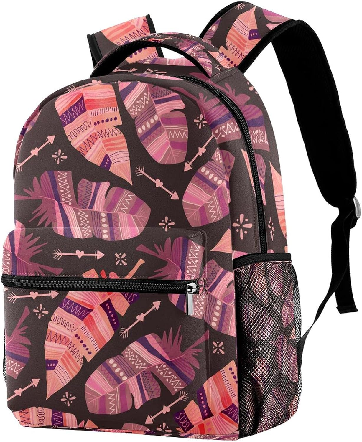 Creative Boho Feather Backpack Students Shoulder Bags Travel Bag College School Tote Backpacks