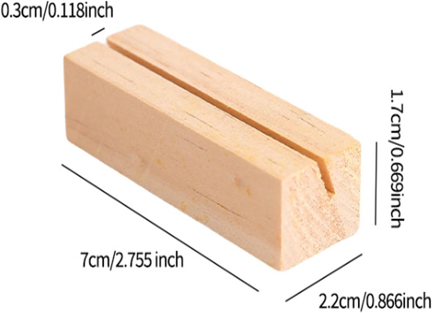 20Pcs Wooden Name Card Holder, Double Sided Display, Name Card Holder, Photo Holder, Table Number Holder, Wedding Party Event Decoration image number 1