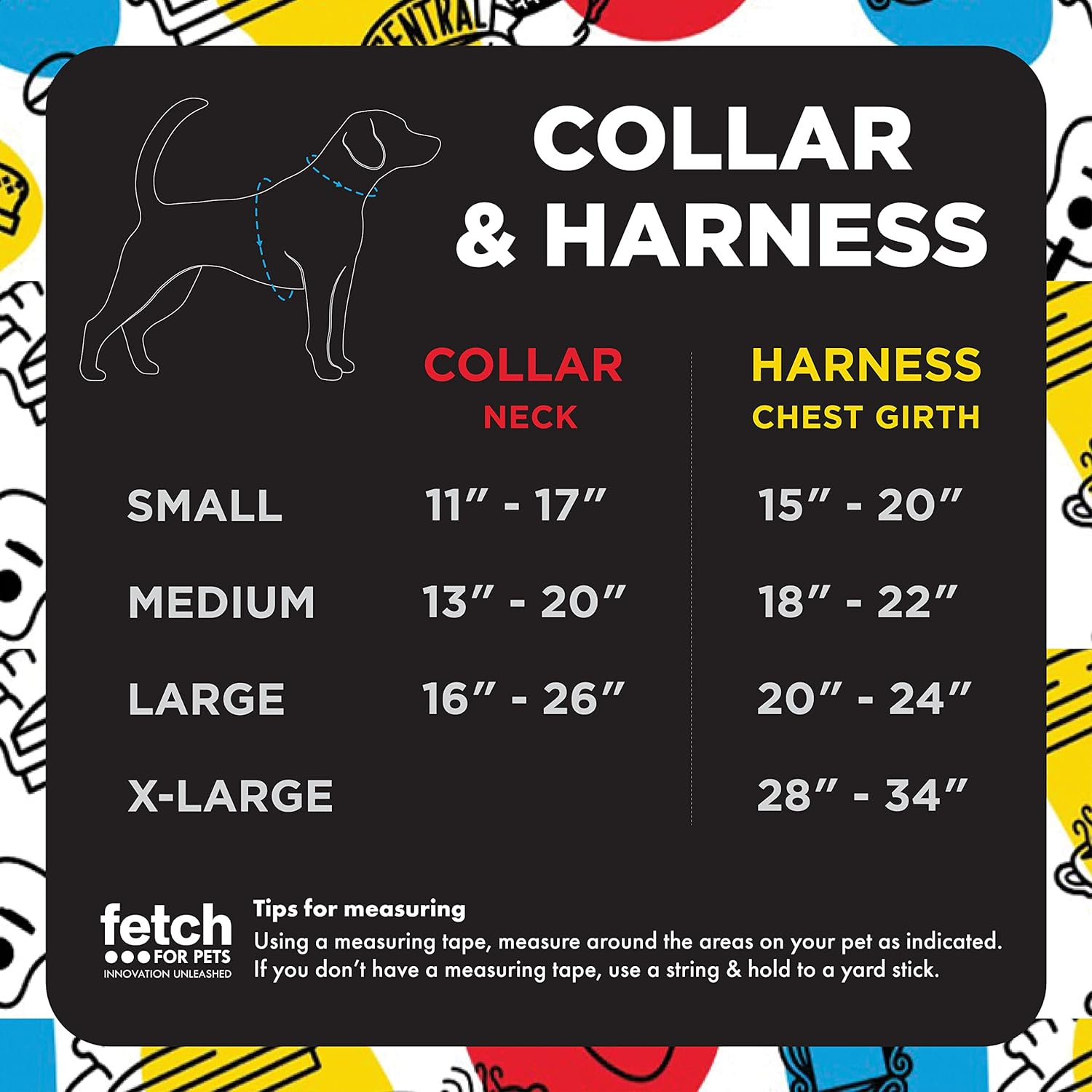 Friends TV Show Iconic Graphics Dog Harness for Small Dogs, Small (S) | Black No-Pull Harness with D-Ring | Machine Washable Friends Merch image number 2