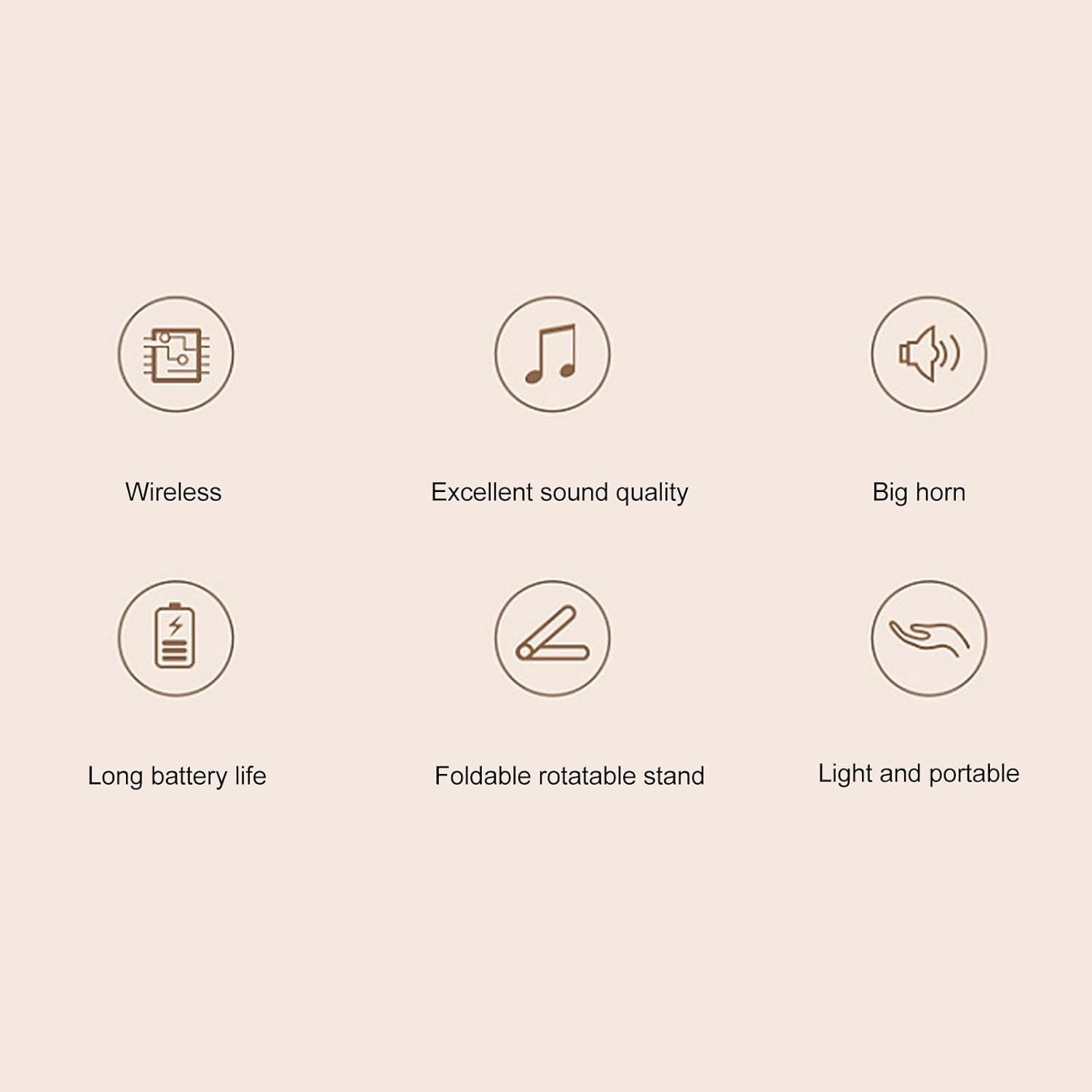 Asixxsix Cell Phone Stand with Wireless Speaker, anti Slip Foldable Adjustable Phone Tablet Holder Speaker HD Surround Sound with Charging Cable for Home Office Outdoor image number 6