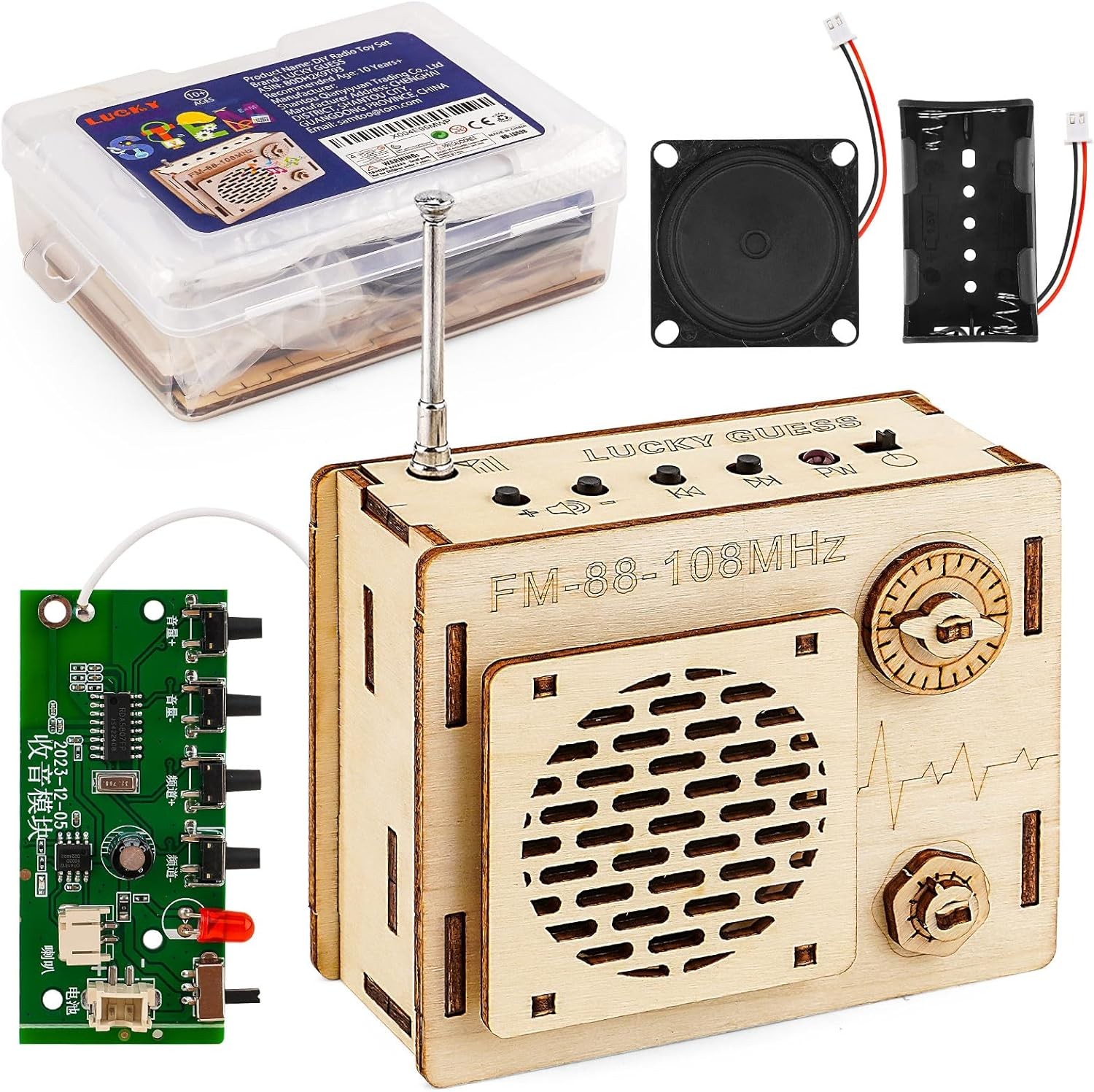 STEM Projects for Kids & Adults, FM 88-108 Mhz Radio Toy Set, DIY Science Experiment Electronics Kit, Beginner'S Starter Set, Idea Gifts for Teenage Boy Girl image number 3